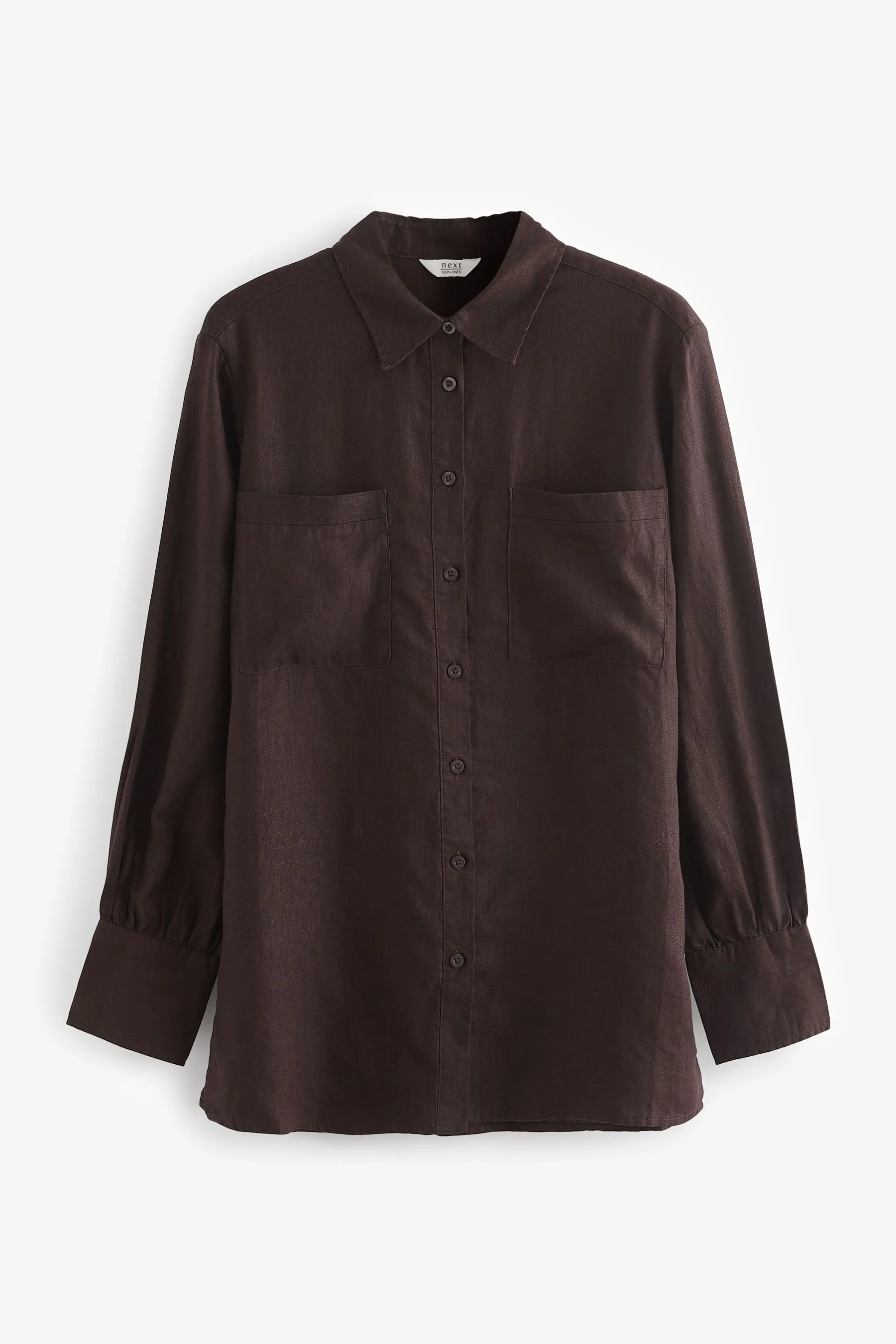 100% Camicia in Manica lunga lino