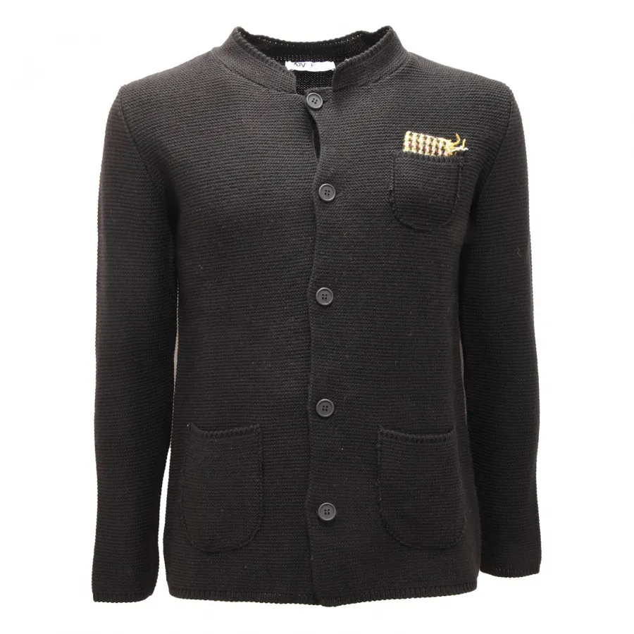 2303AP maglione giacca uomo OVER-D man sweater black