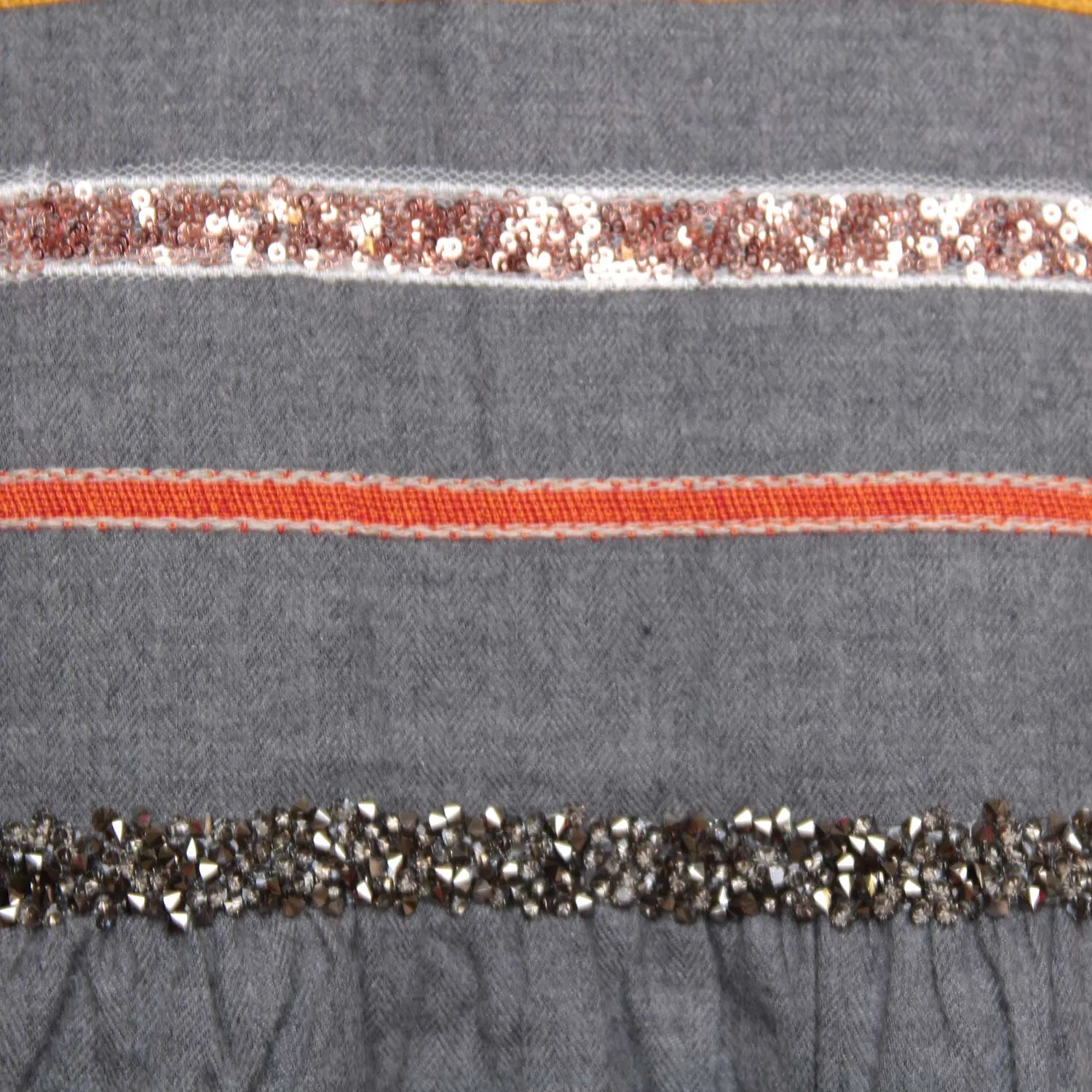Abito Bambina Grigio Con Strass