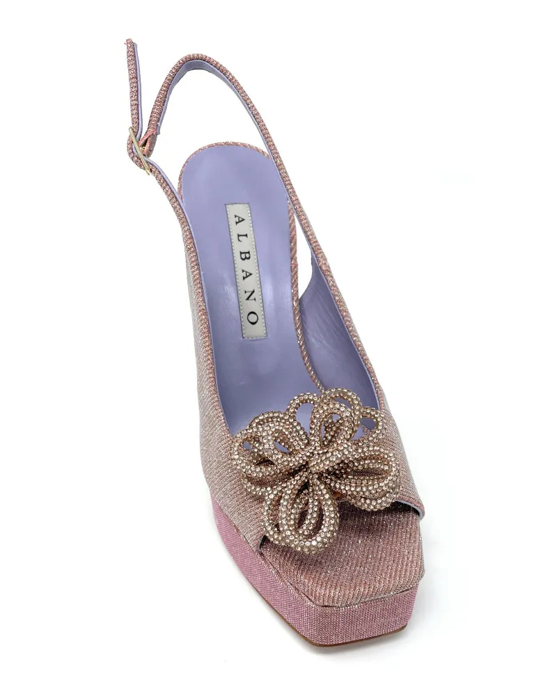 Albano sandalo rosa con fiore in strass 3313