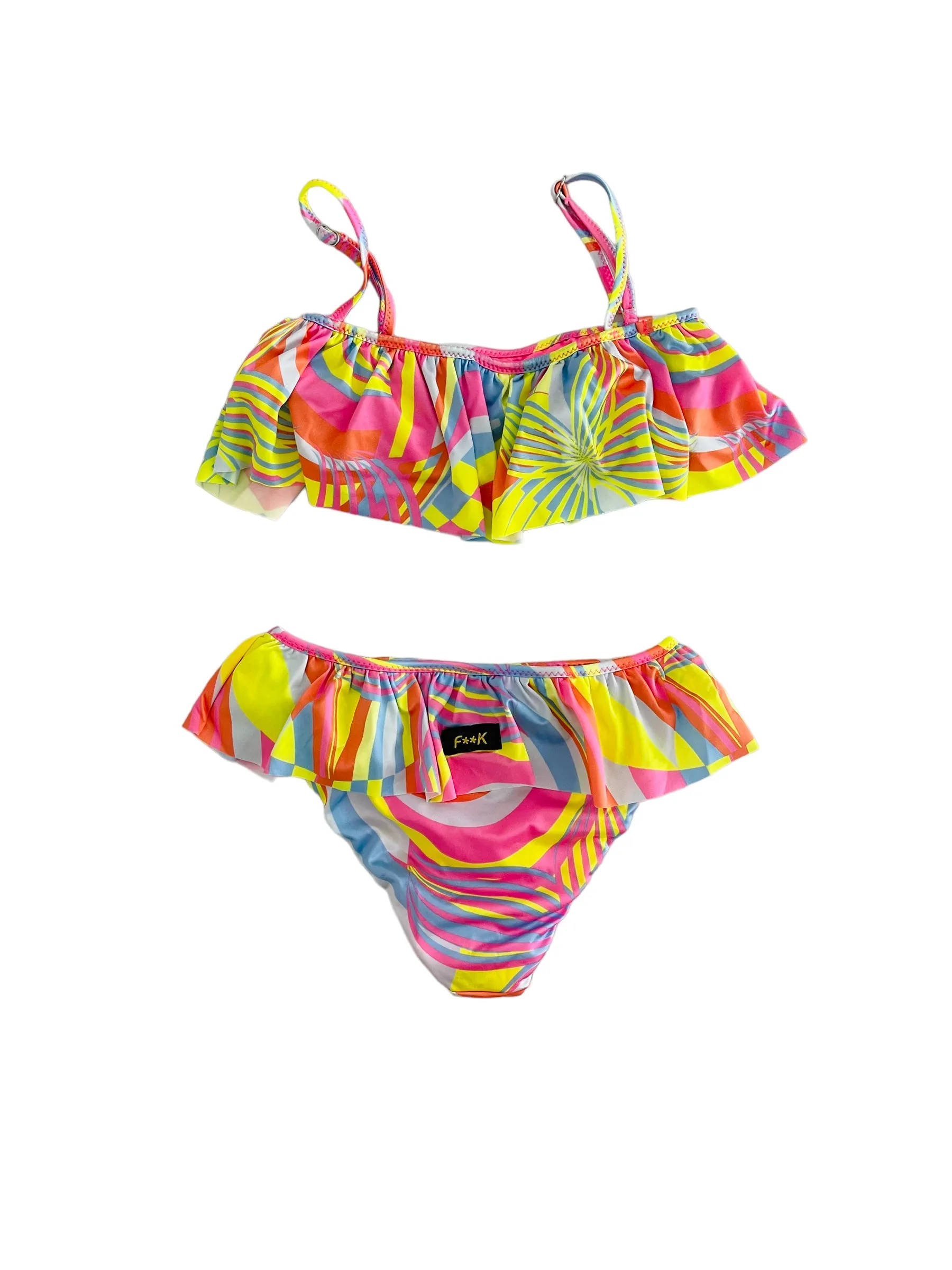 Bikini due pezzi fantasia multicolor per bambina