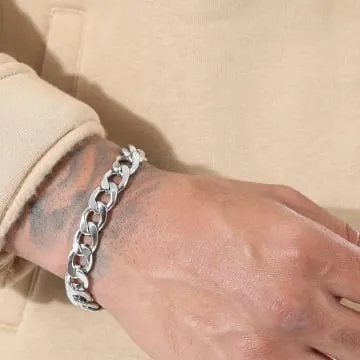 Bracciale d'argento Curbed 12 mm