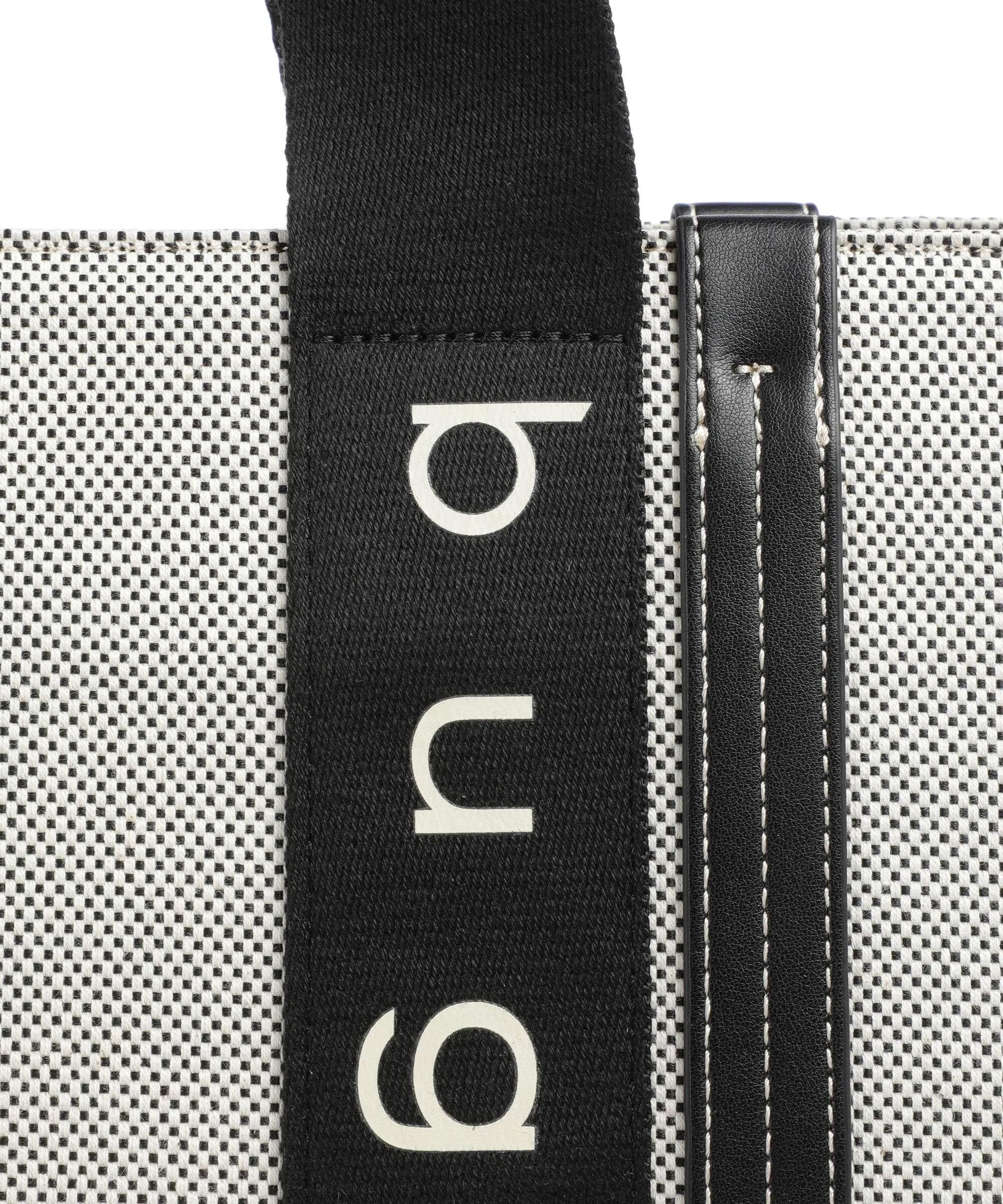  Bugatti Ambra Borsa shopper tela nero/bianco  