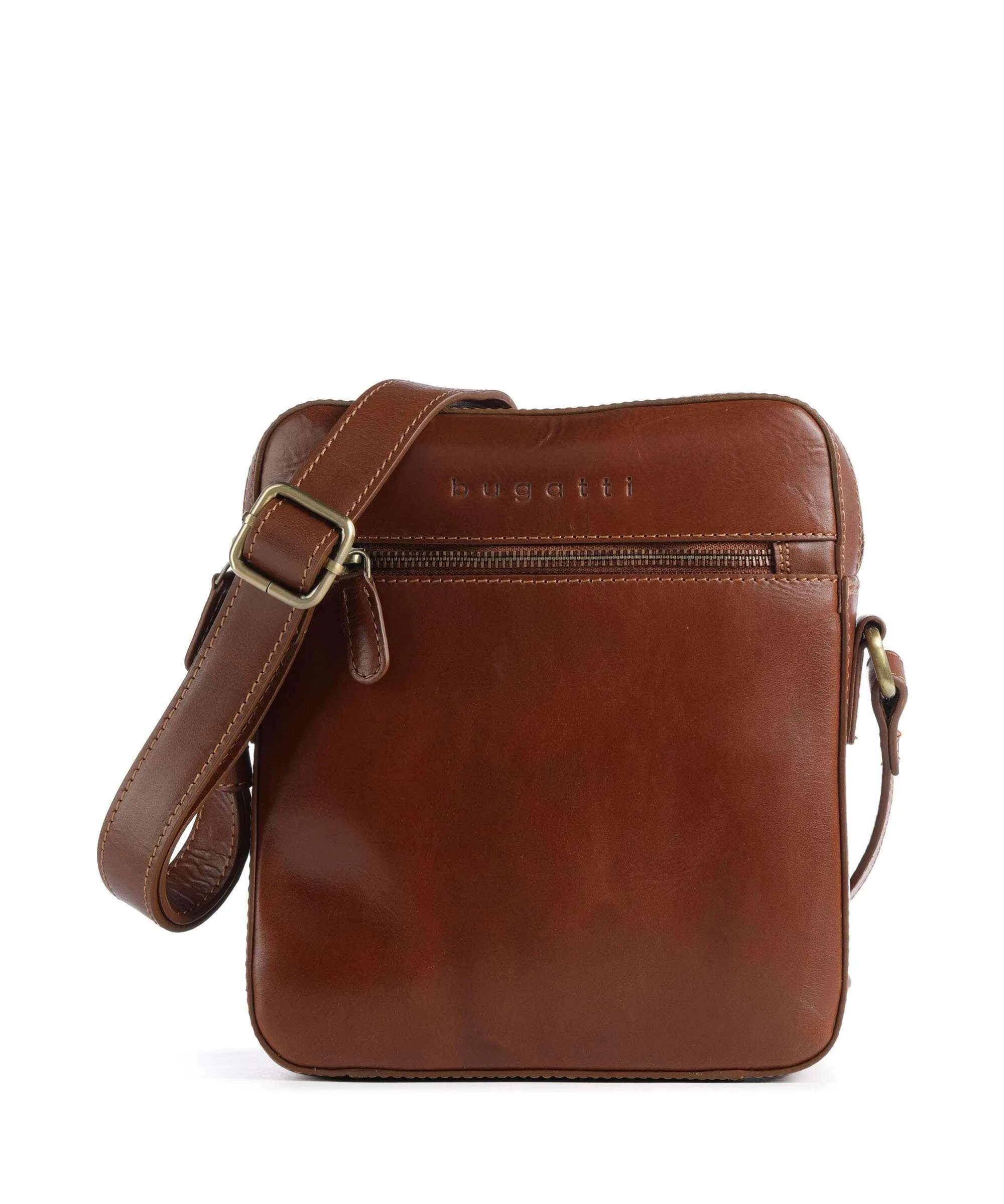  Bugatti Remo Borsa a tracolla pelle di vacchetta finemente grana cognac  