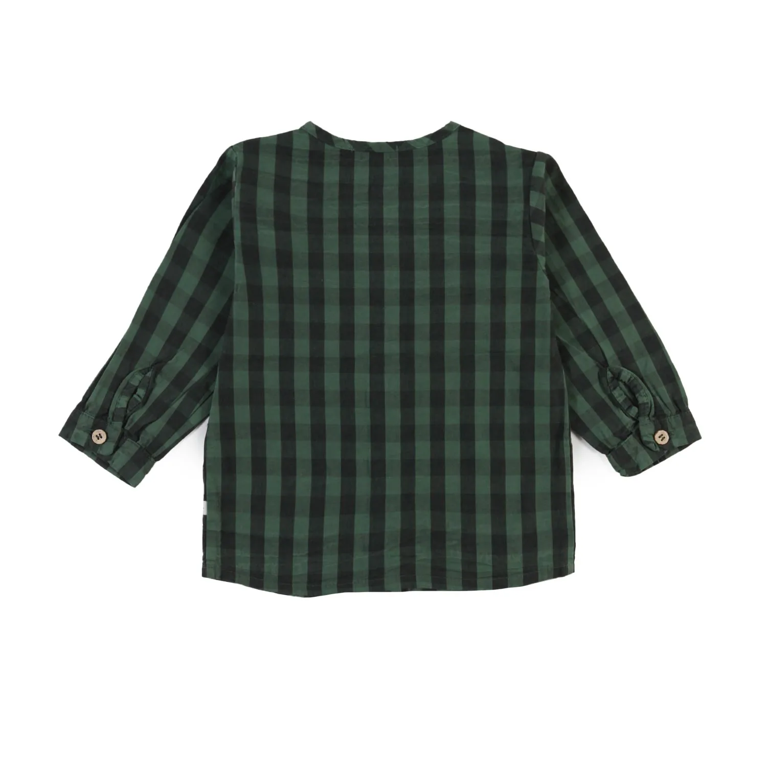 Camicia Henry Verde A Quadri Bimbo