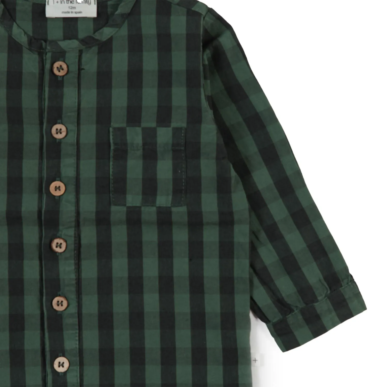 Camicia Henry Verde A Quadri Bimbo