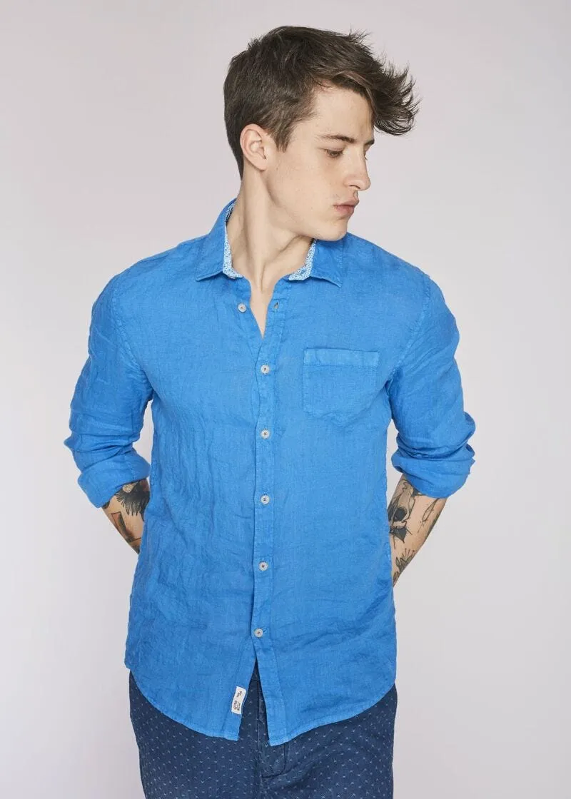 Camicia in lino con taschino