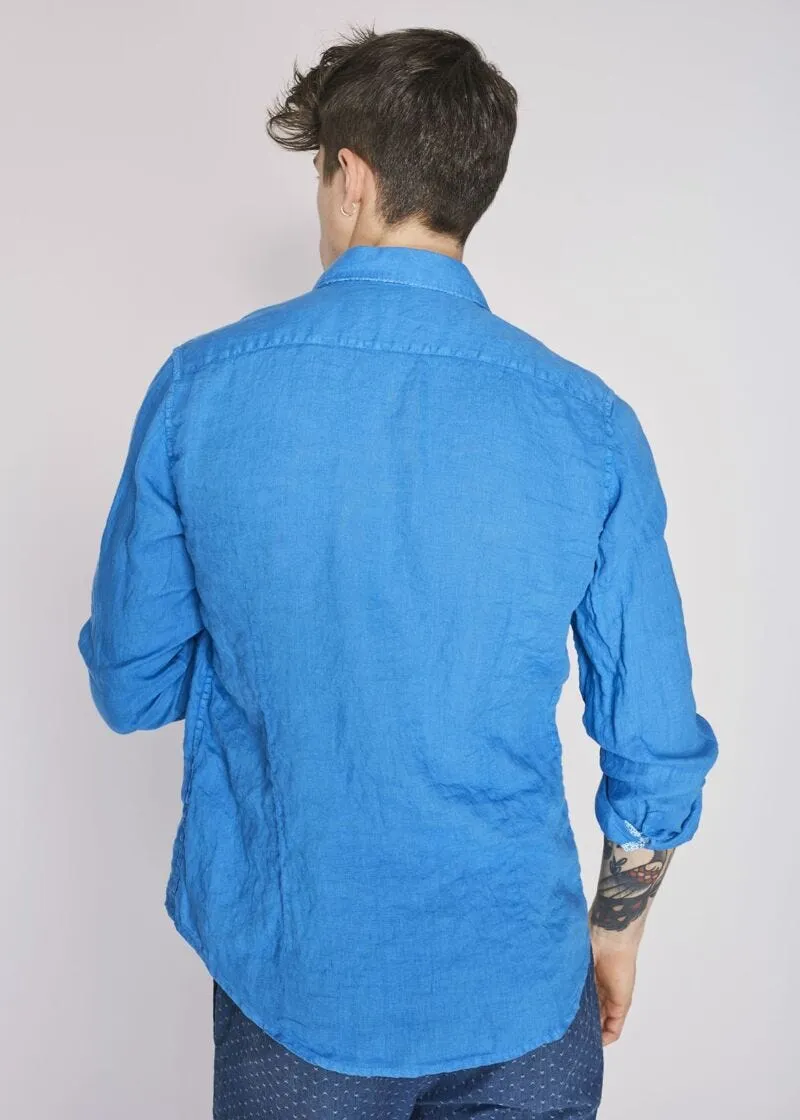 Camicia in lino con taschino