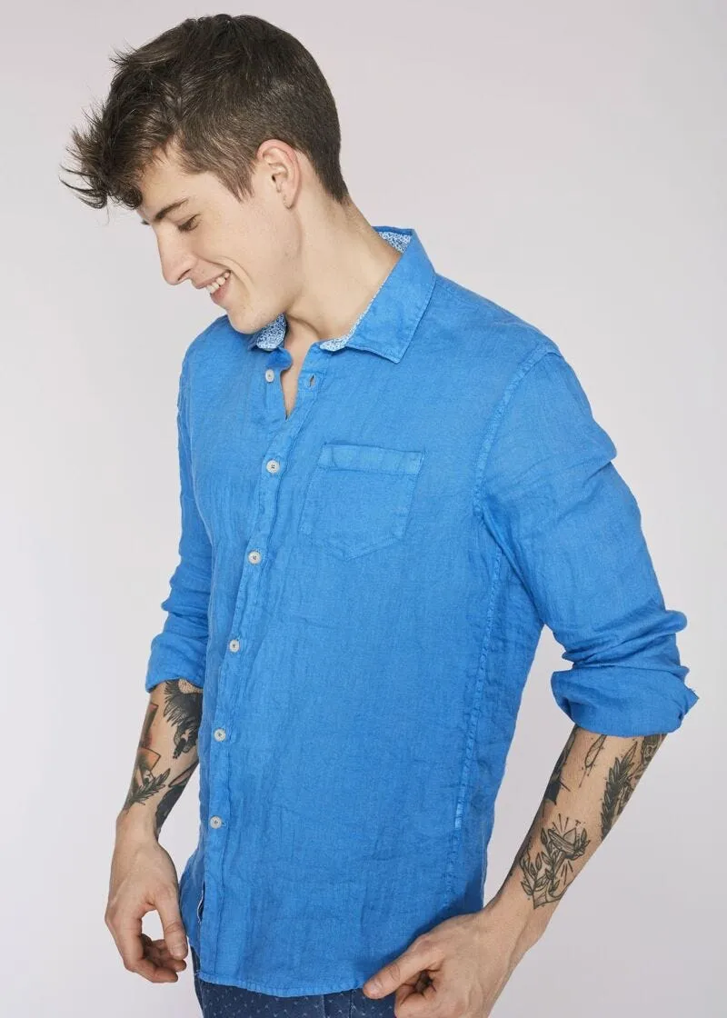 Camicia in lino con taschino
