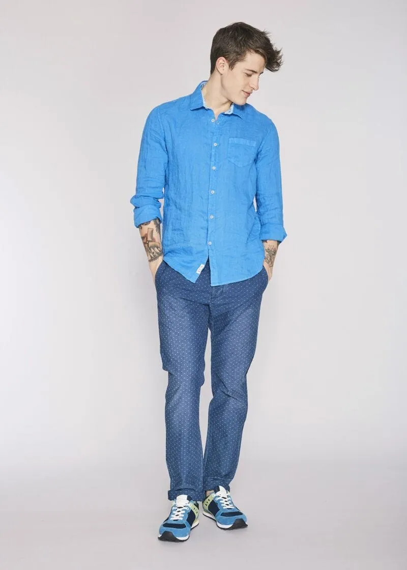 Camicia in lino con taschino