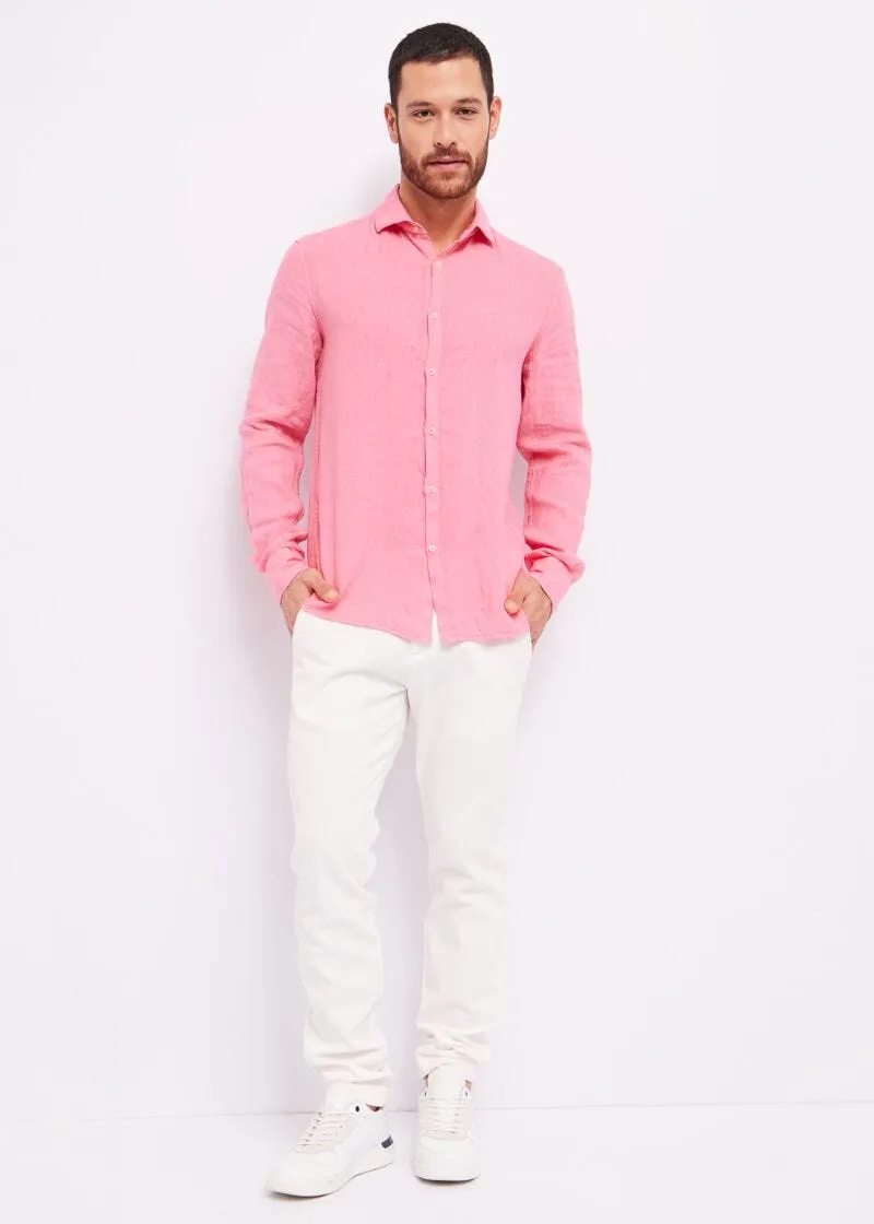 Camicia in lino e cotone