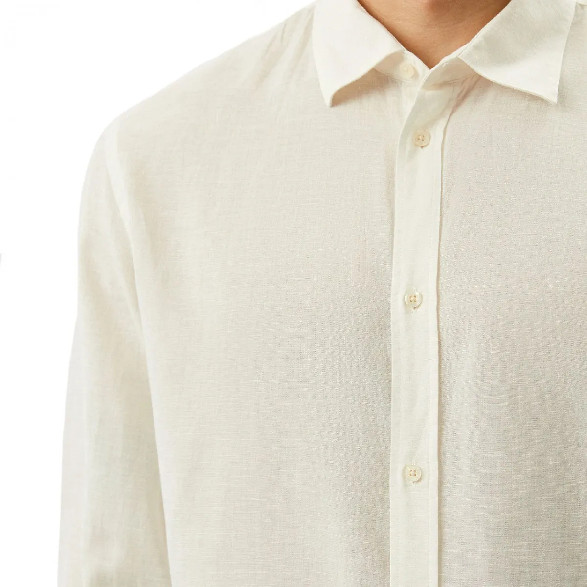 Camicia In Lino Regular Fit Longlinen