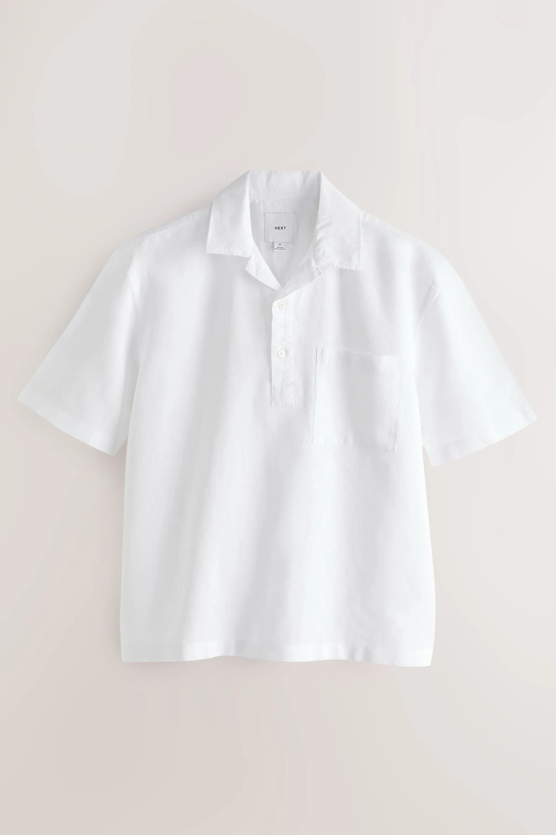Camicia in misto lino a maniche corte