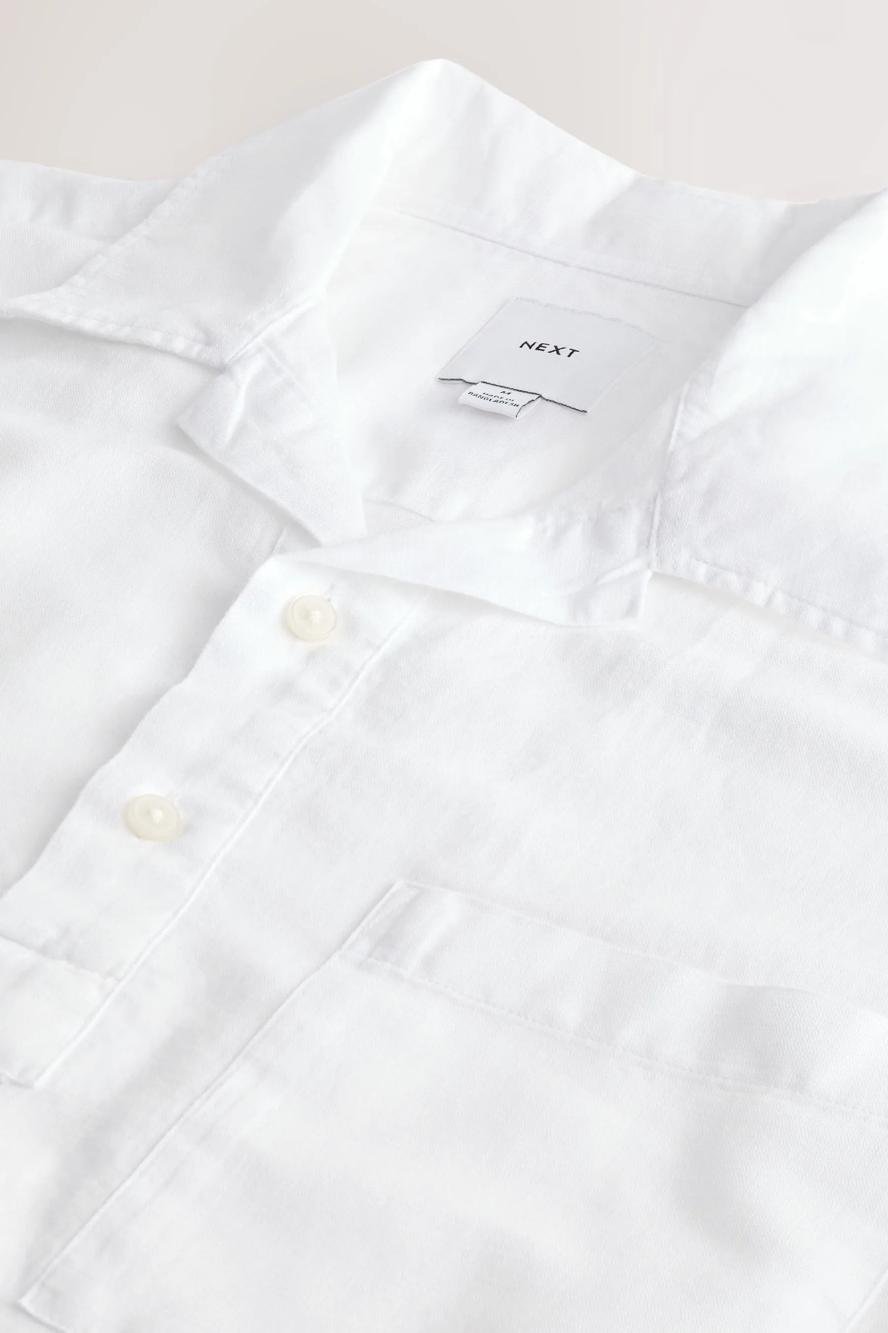 Camicia in misto lino a maniche corte