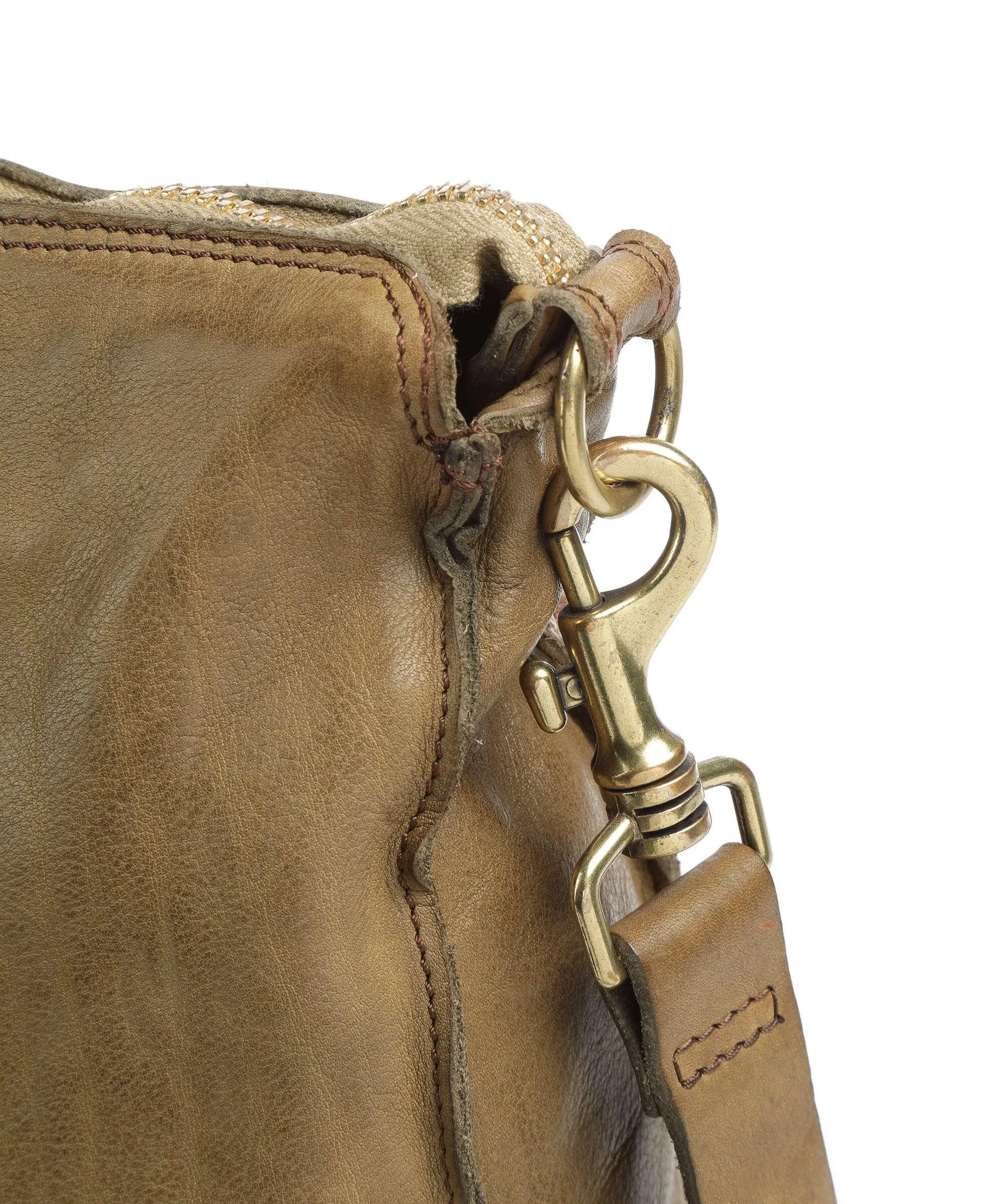  Campomaggi Borsa a tracolla pelle di vacchetta grana verde-oliva  