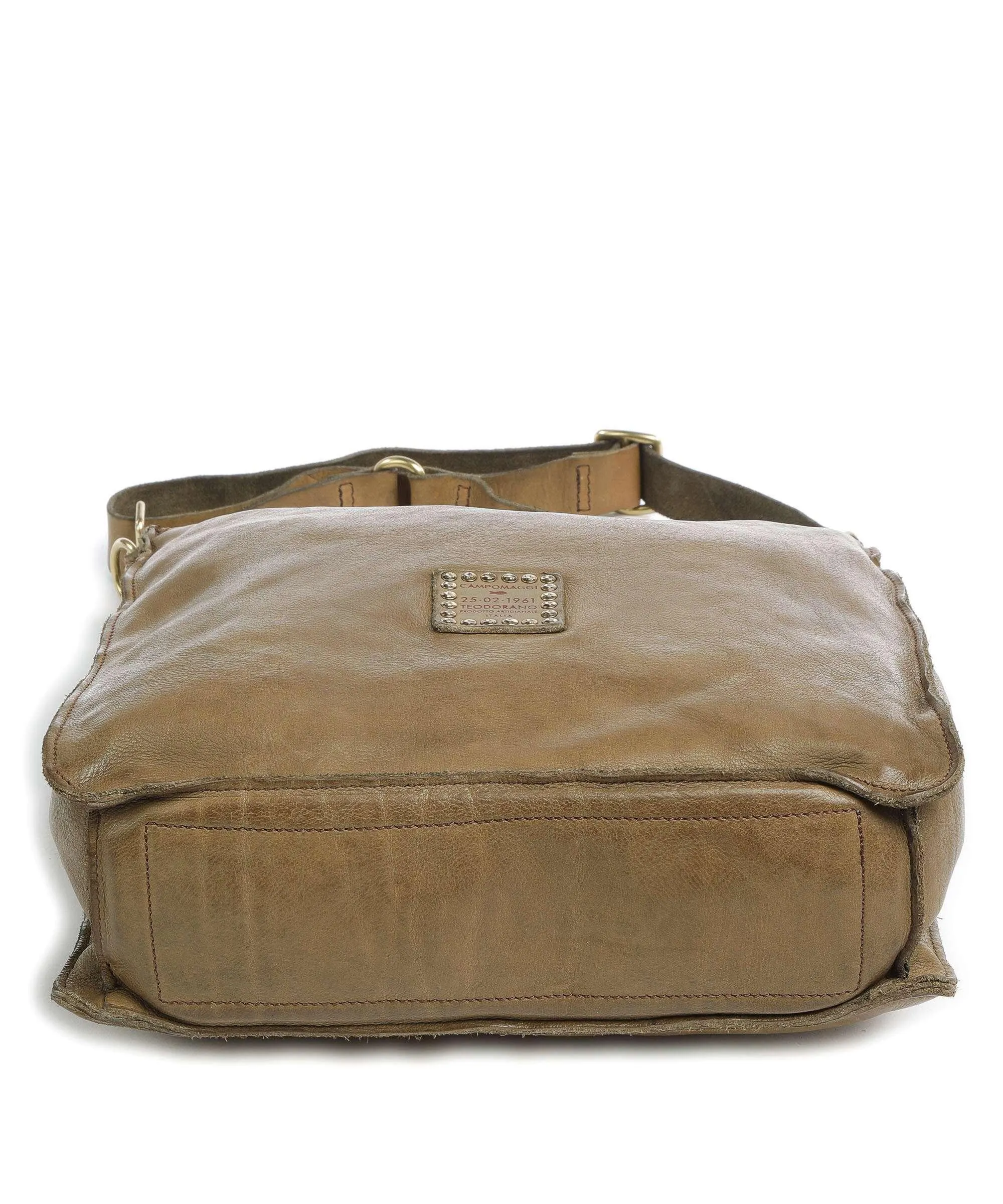  Campomaggi Borsa a tracolla pelle di vacchetta grana verde-oliva  