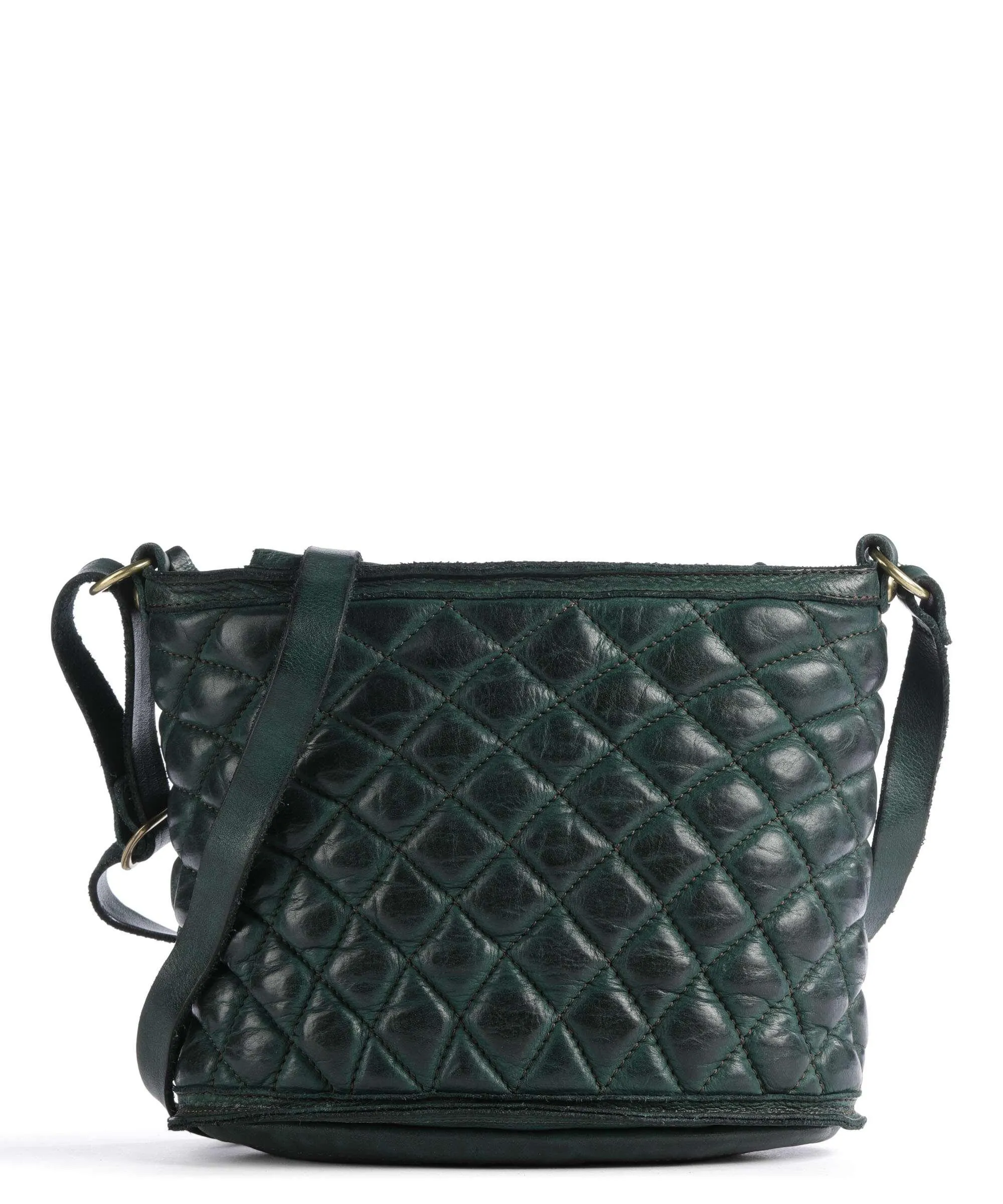  Campomaggi Prestige Borsa a tracolla pelle di vacchetta grana verde scuro  