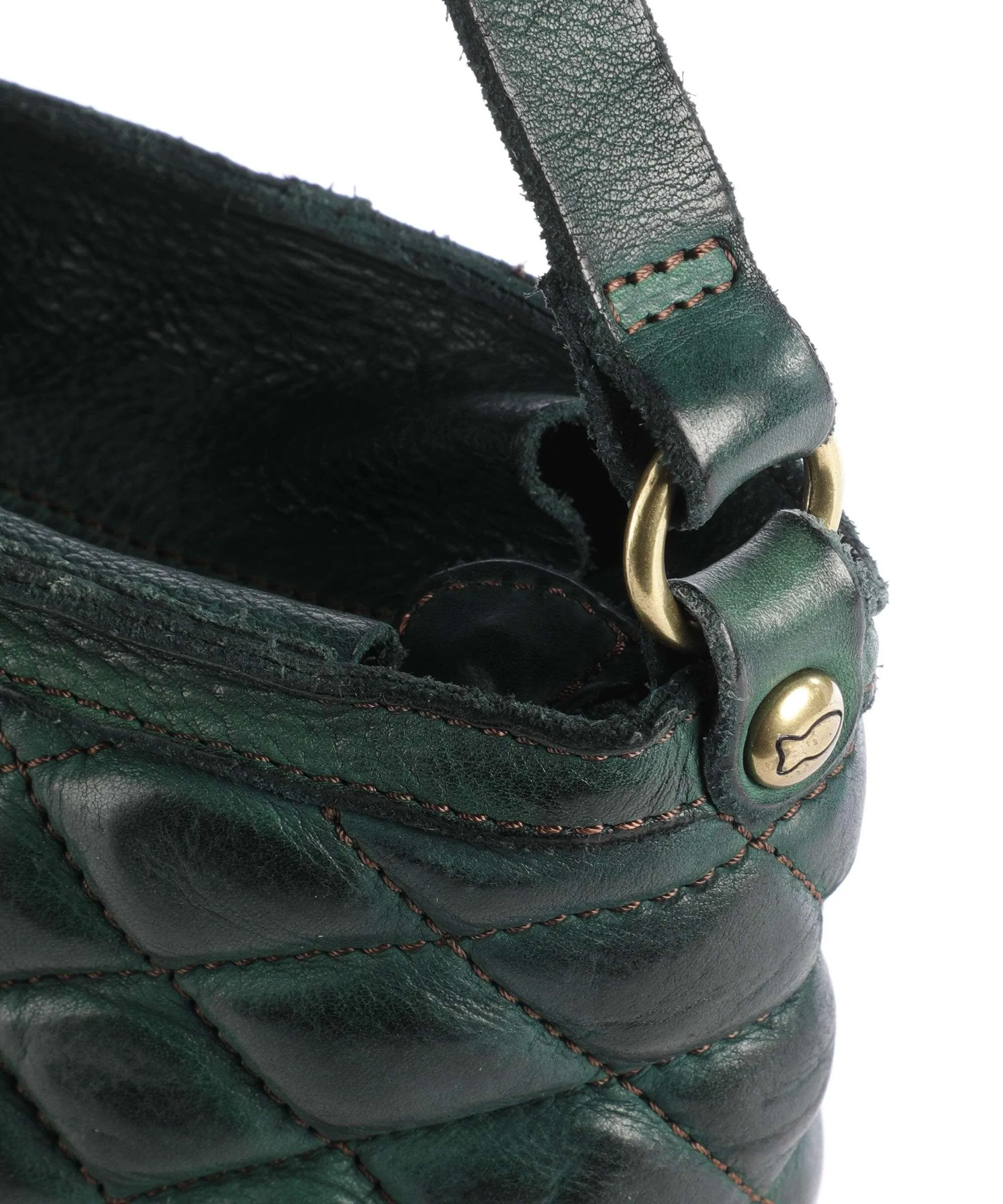  Campomaggi Prestige Borsa a tracolla pelle di vacchetta grana verde scuro  