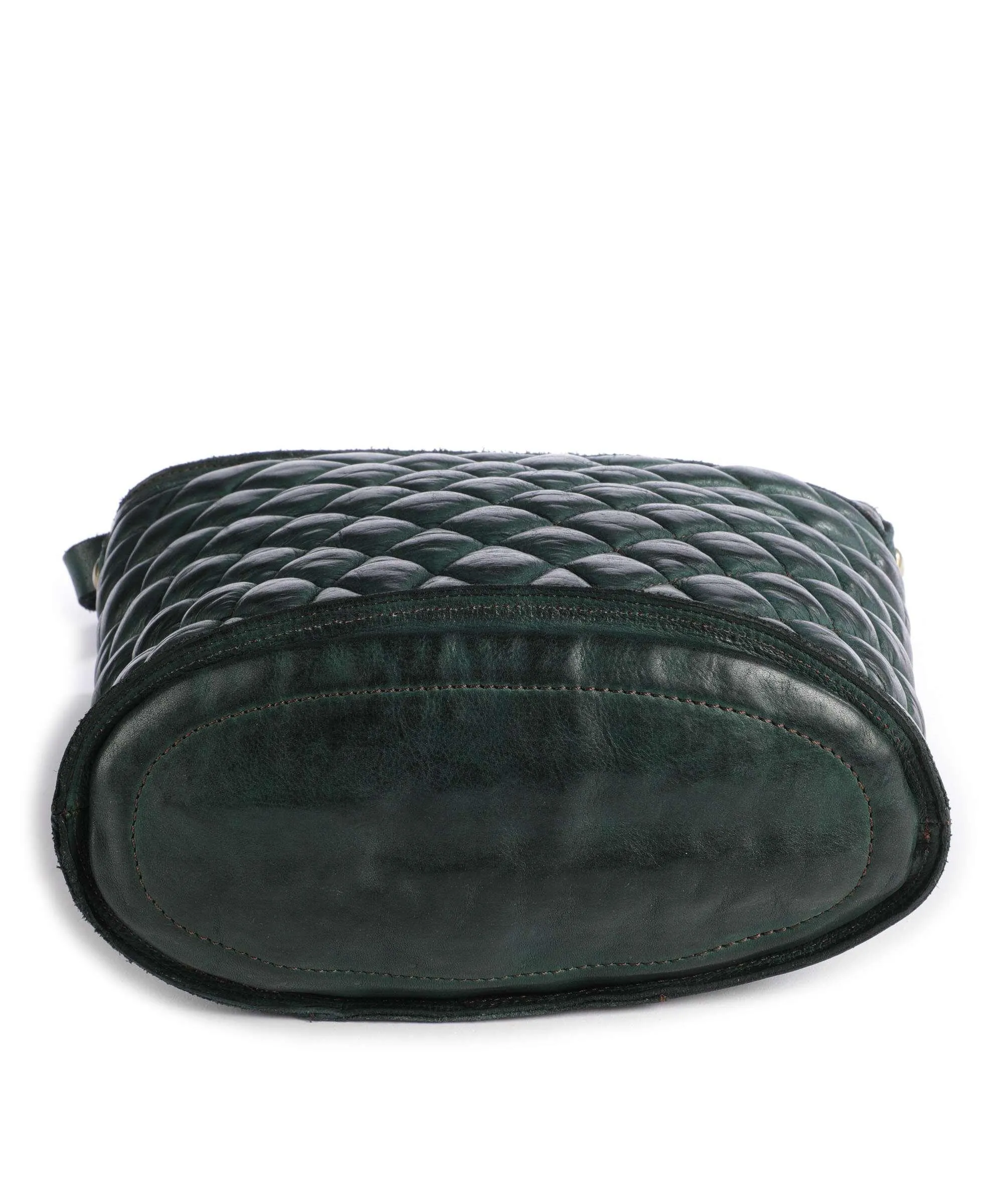  Campomaggi Prestige Borsa a tracolla pelle di vacchetta grana verde scuro  