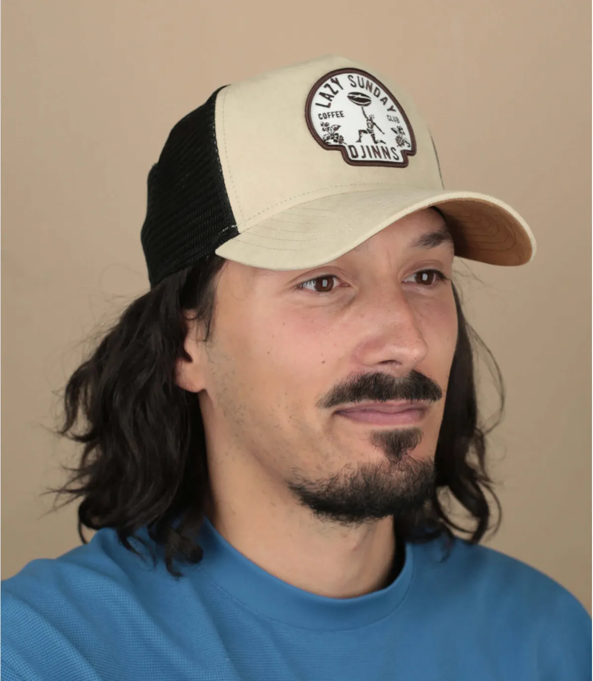 Cappello trucker beige  Cappellini HFT Trucker Lazy Classic stone     