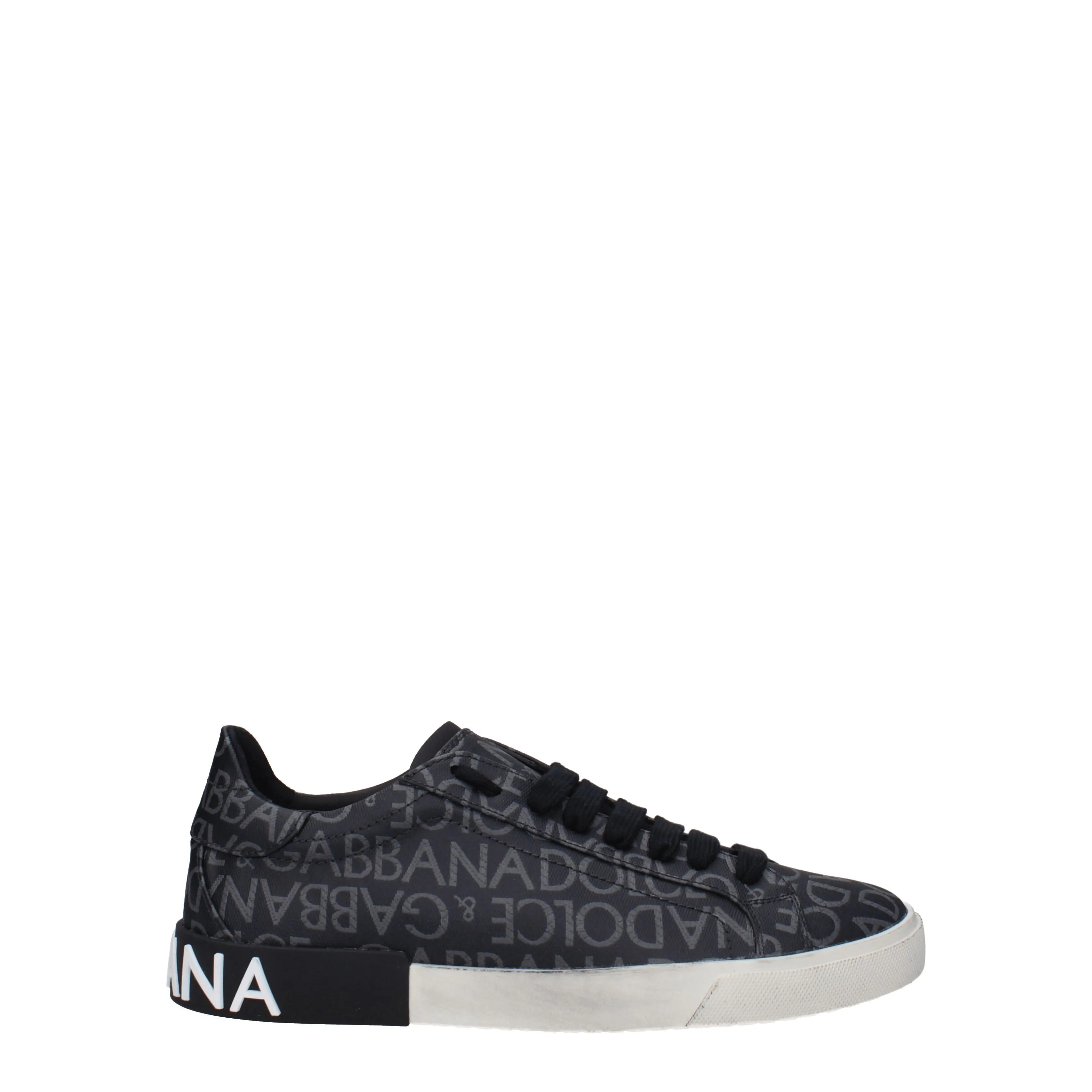 Dolce&Gabbana Sneakers Uomo Tessuto Nero/Grigio