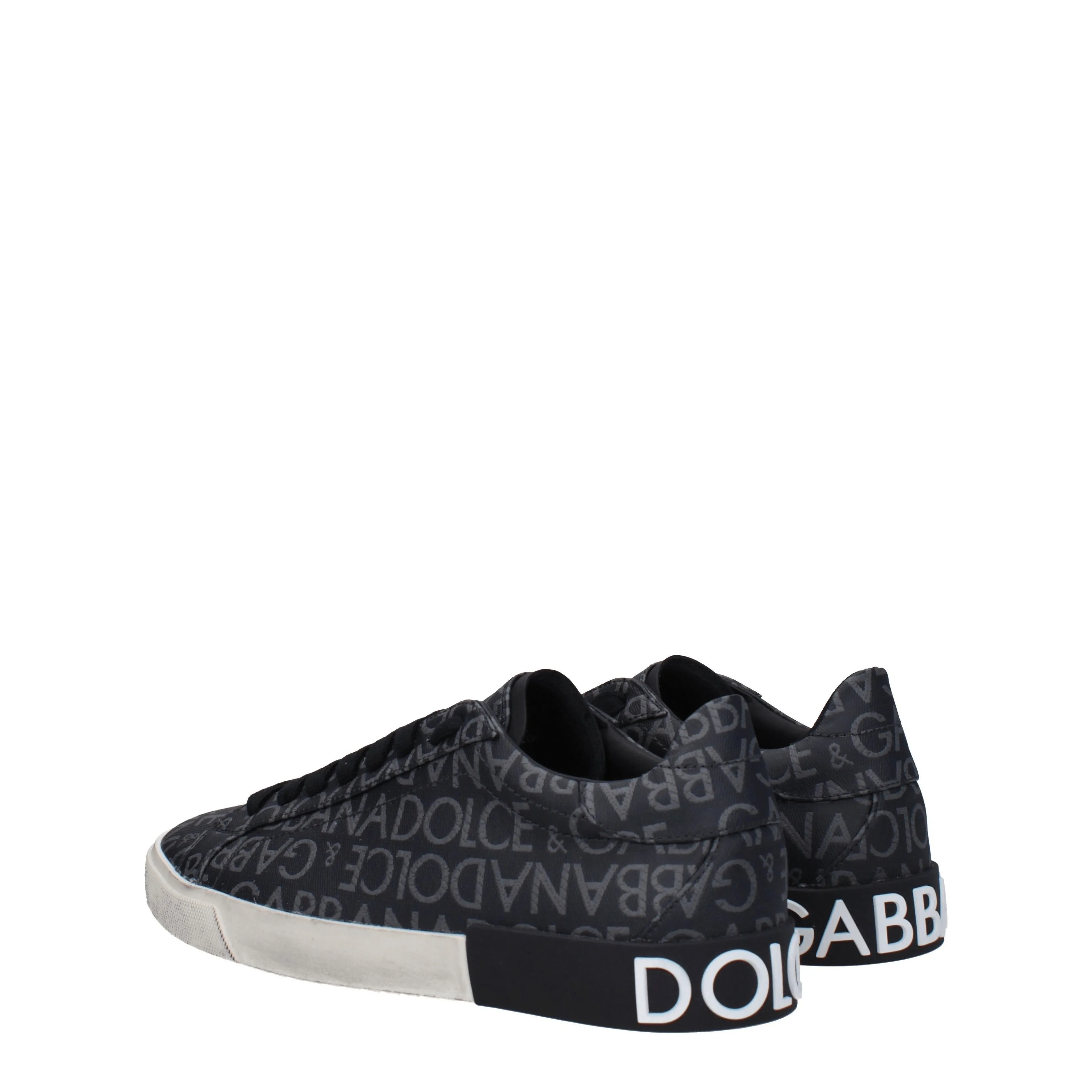 Dolce&Gabbana Sneakers Uomo Tessuto Nero/Grigio