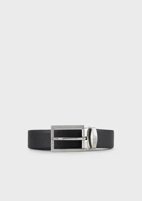Gift Box Reversible Leather Belt Emporio Armani / Black