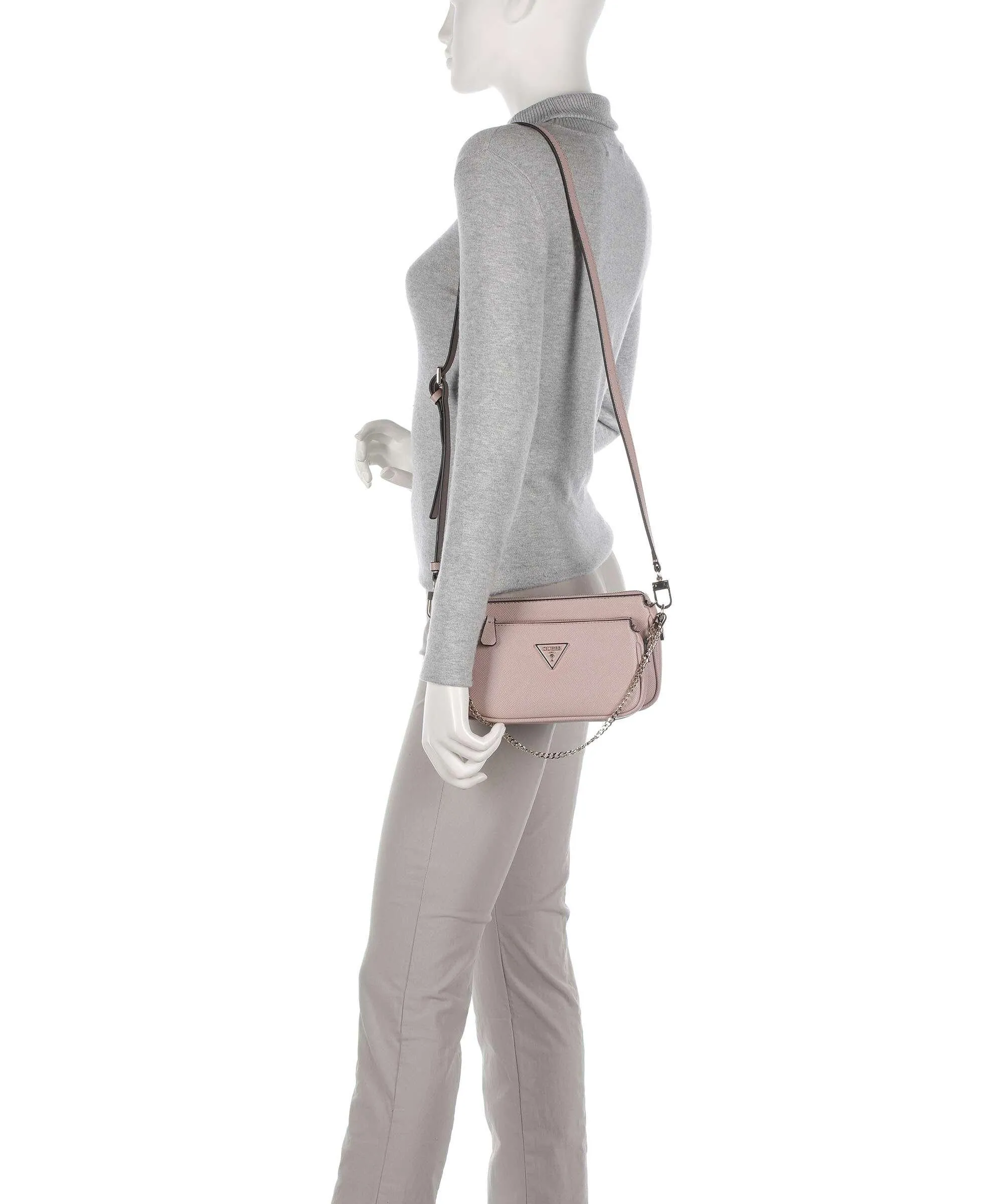  Guess Noelle Borsa a spalla pelle sintetica rosa antico  