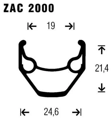 Gurpil ZAC 2000 26'' | 9x100mm | ruota anteriore nera