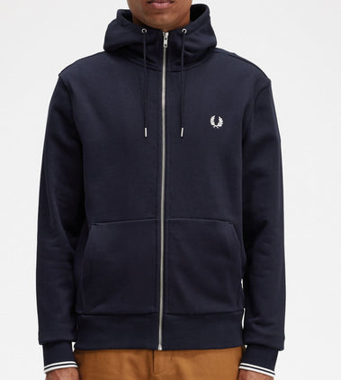 Hooded Zip Through Felpa Zip Cappuccio