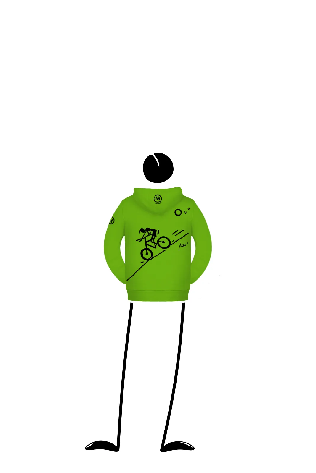 --Hoodie kids with zip “Downhill” LOLA-