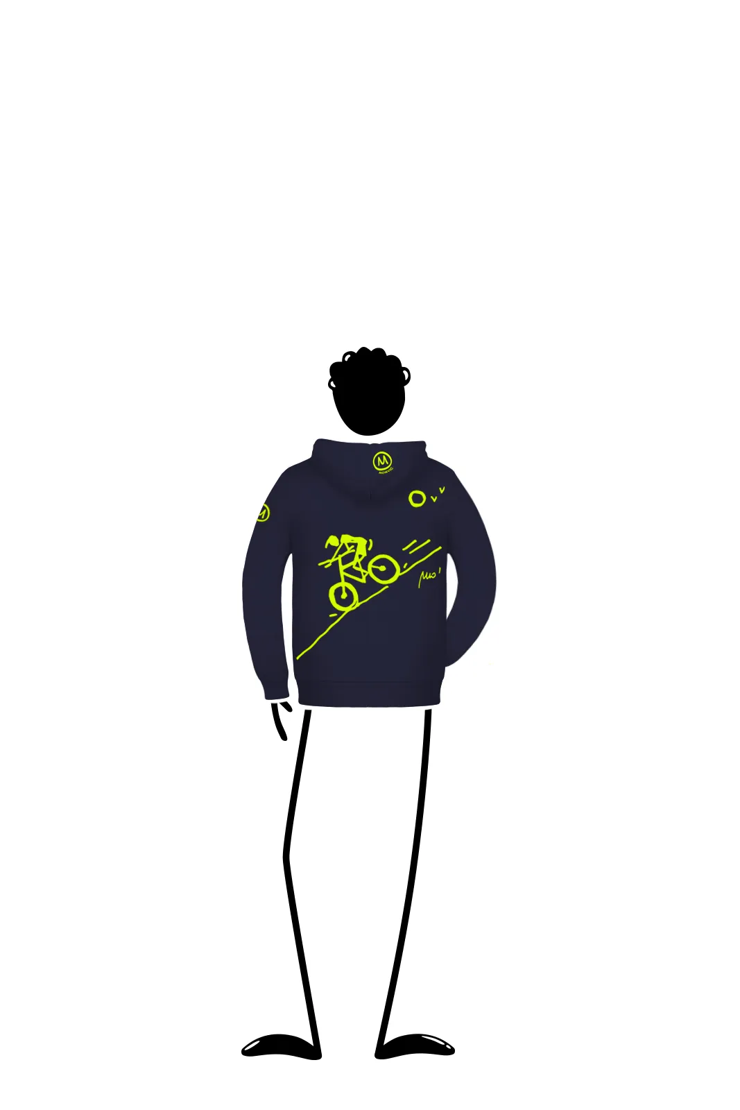 --Hoodie kids with zip “Downhill” LOLA-