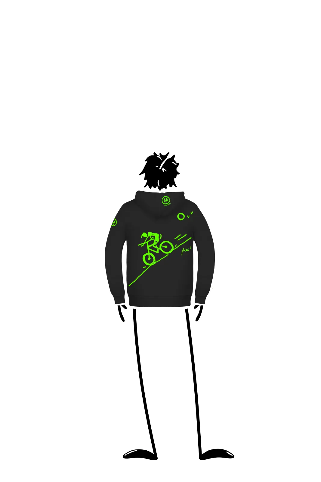 --Hoodie kids with zip “Downhill” LOLA-
