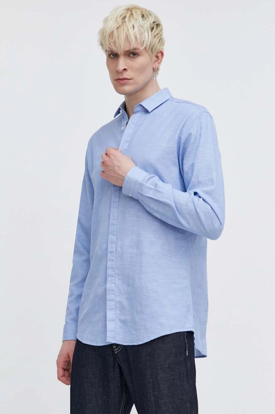 HUGO camicia in lino misto