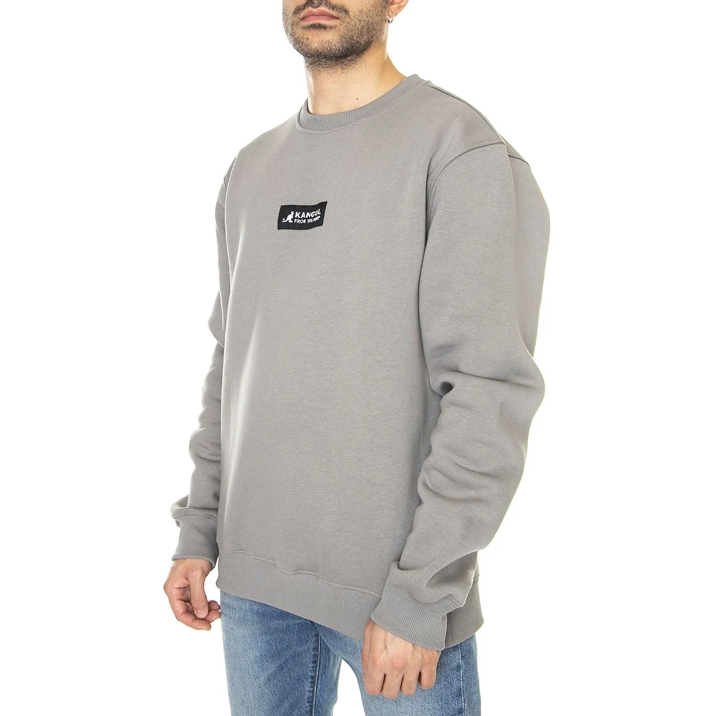 Kangol  Essential Nikel - Felpa Girocollo Uomo Grigia    
