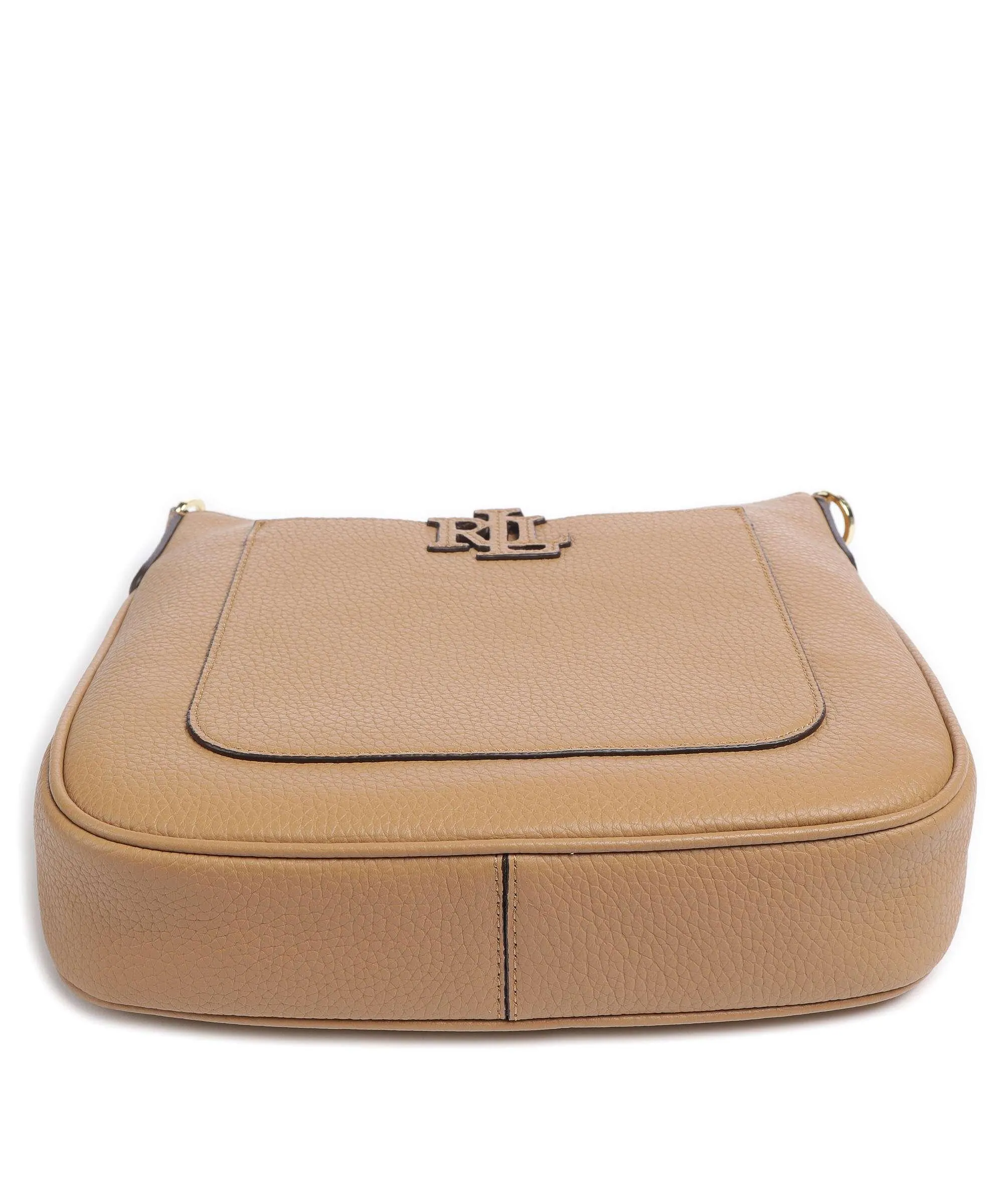  Lauren Ralph Lauren Cameryn 27 Borsa a tracolla pelle di vacchetta grana marrone chiaro  