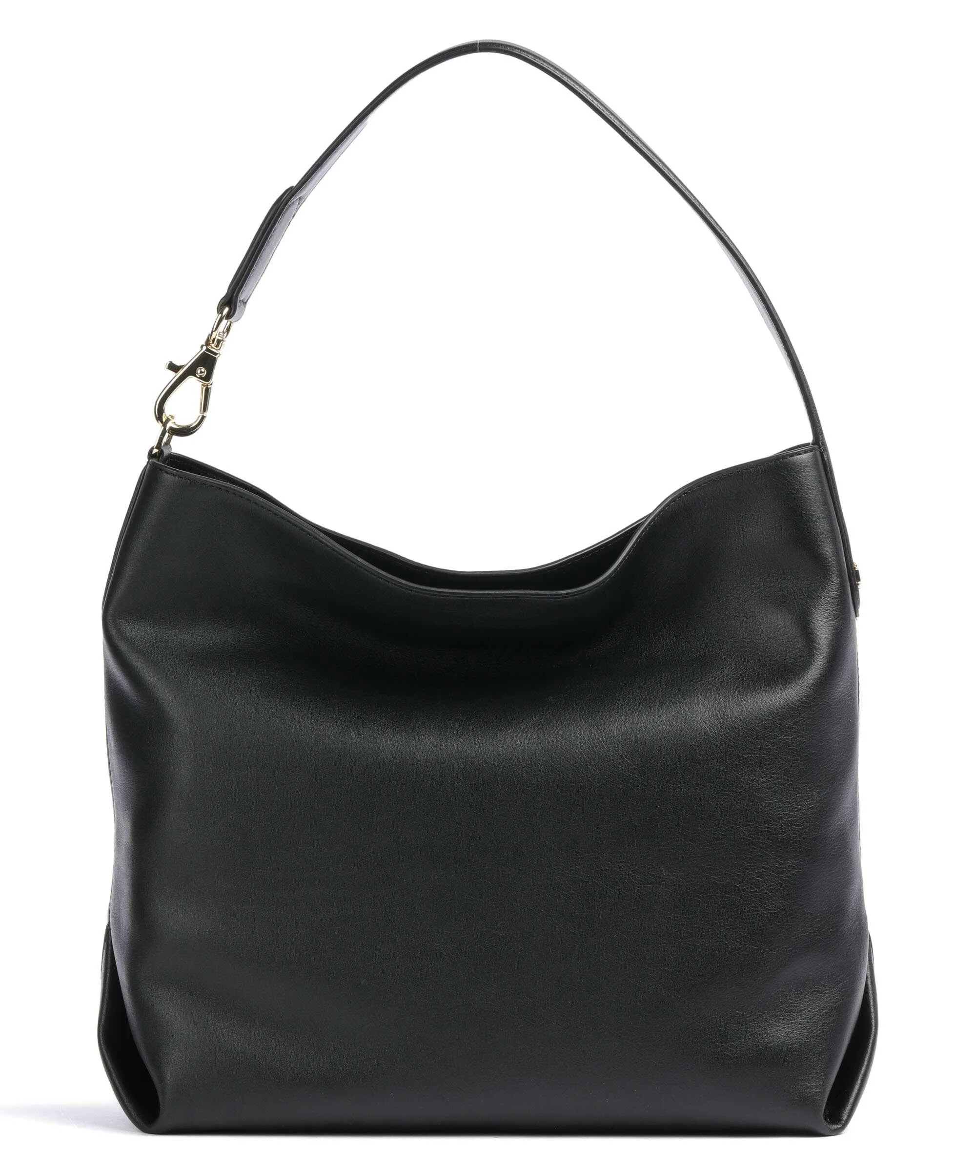  Lauren Ralph Lauren Kassie Large Borsa hobo pelle di vacchetta finemente grana nero  