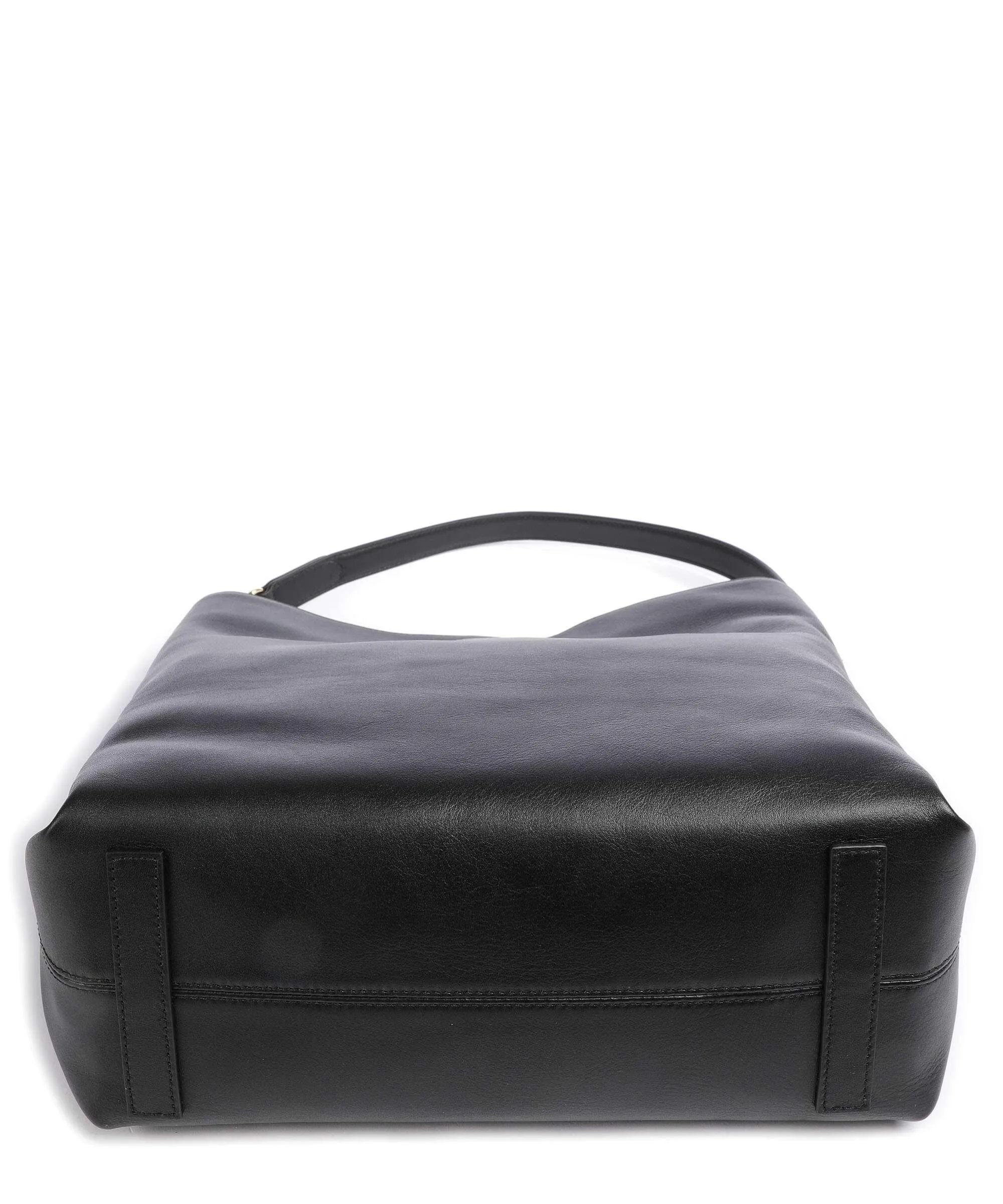  Lauren Ralph Lauren Kassie Large Borsa hobo pelle di vacchetta finemente grana nero  