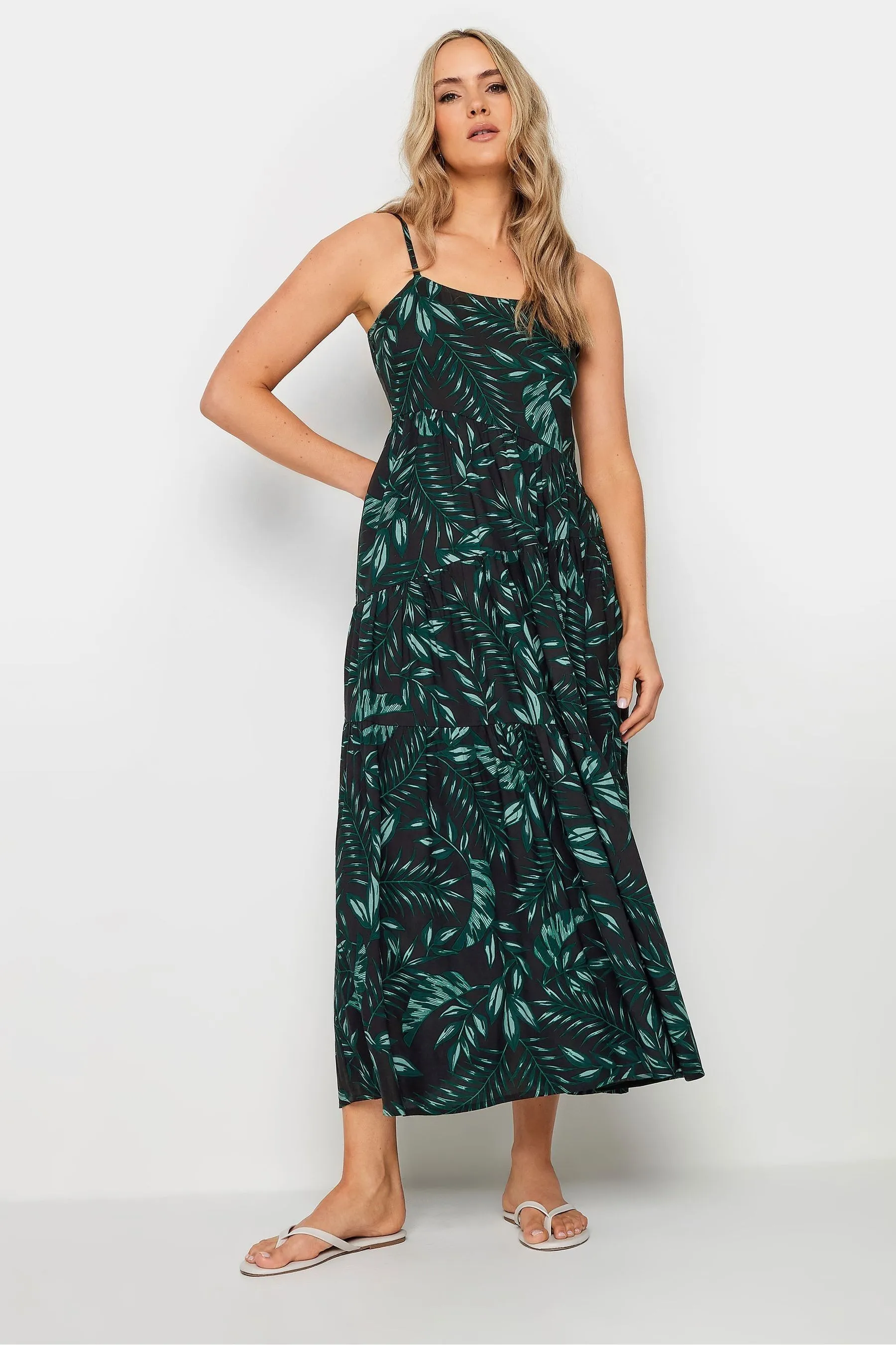 Long Tall Sally - Abito al polpaccio con Stampa tropicale e spalline