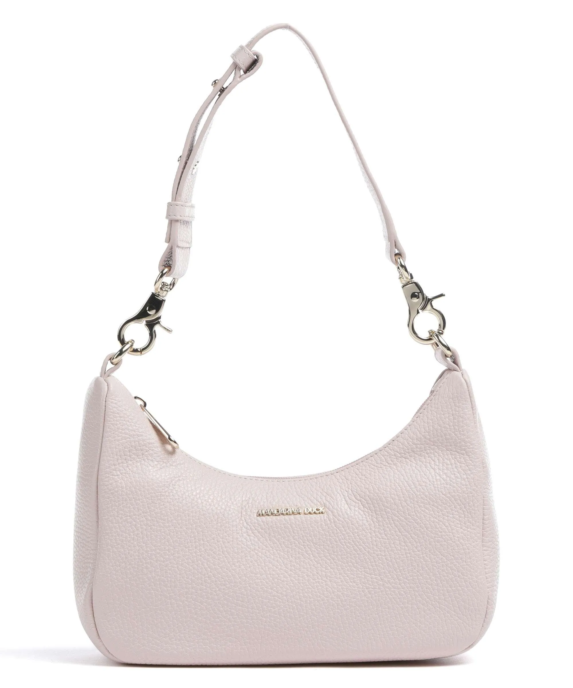  Mandarina Duck Mellow Leather Borsa a spalla pelle di vitello grana rosa  