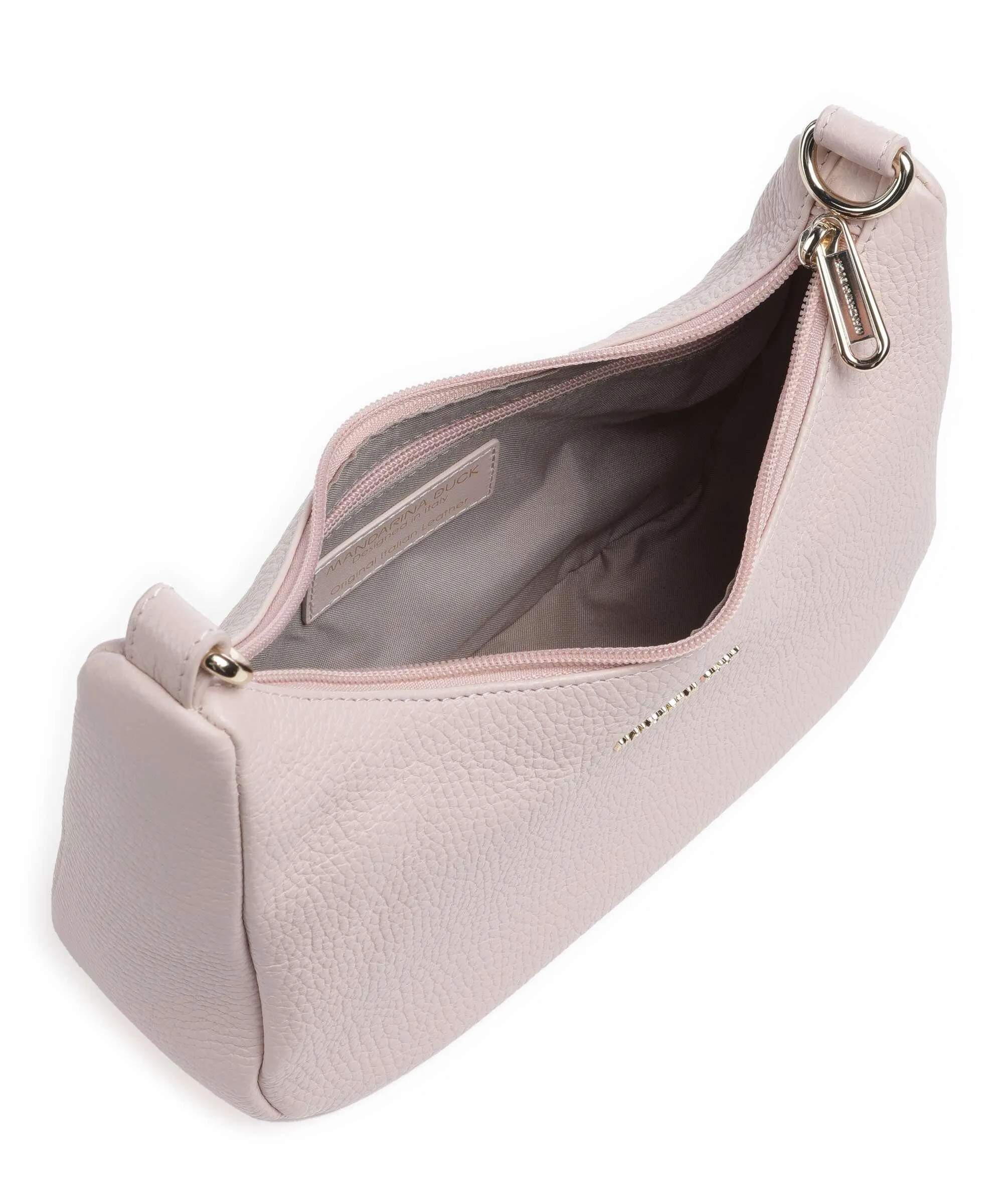  Mandarina Duck Mellow Leather Borsa a spalla pelle di vitello grana rosa  