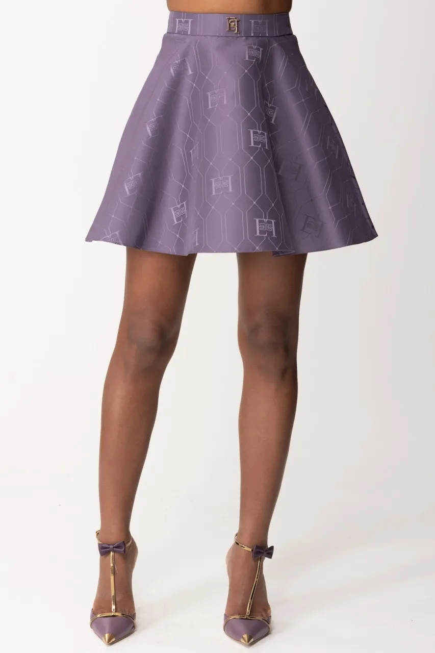 Minigonna a ruota in raso CANDY VIOLET
