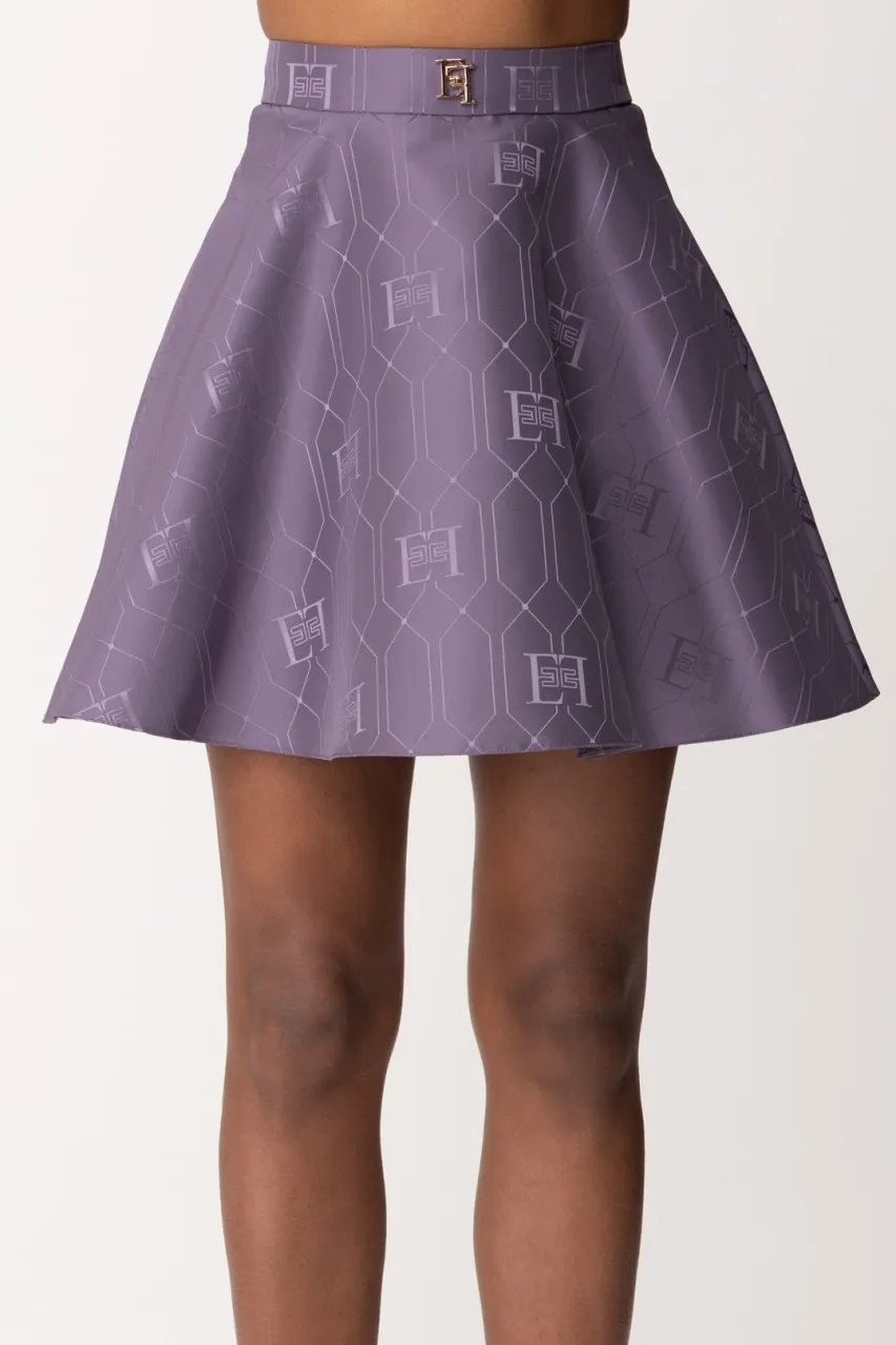 Minigonna a ruota in raso CANDY VIOLET
