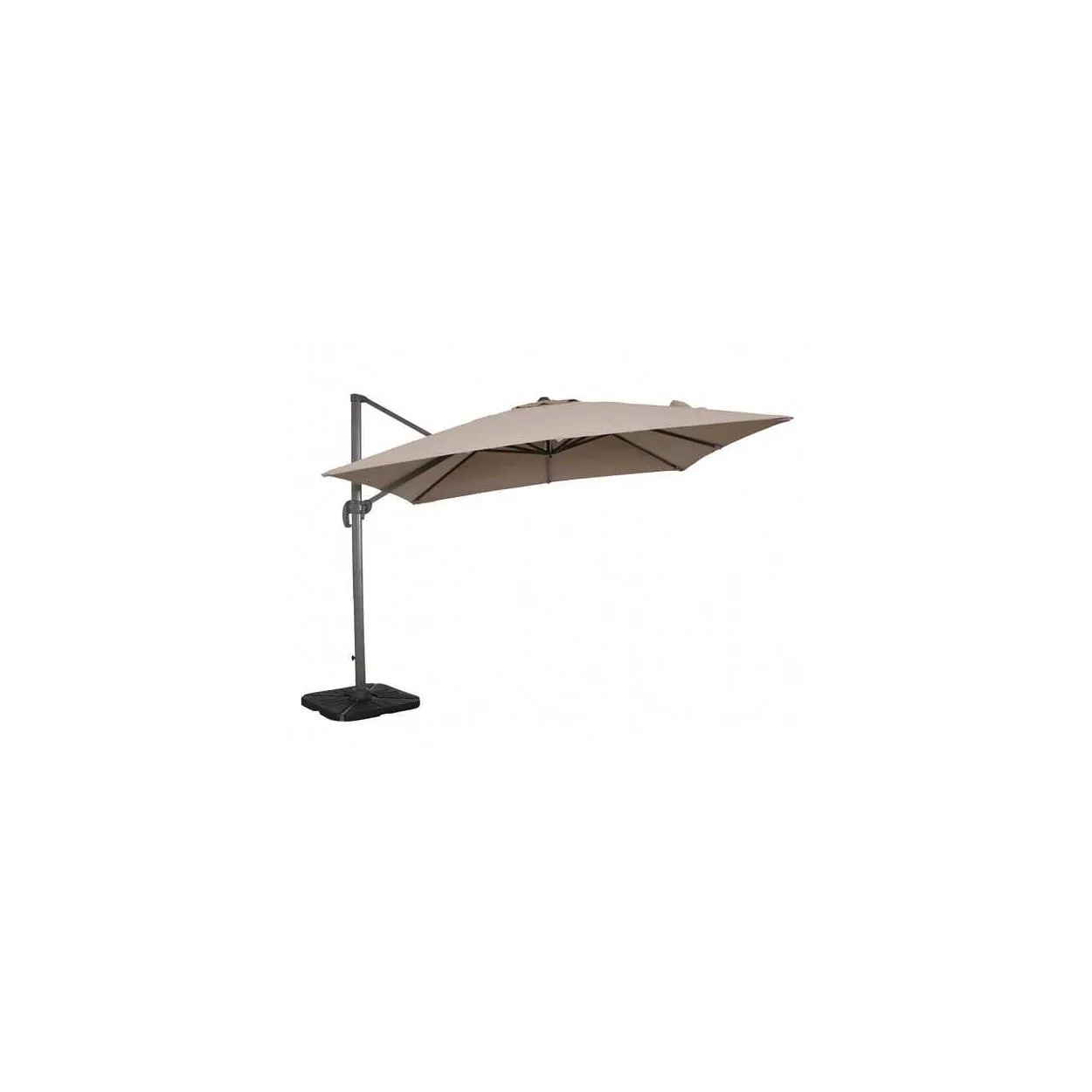Ombrellone da giardino palo decentrato Cosma Saturno Taupe P/L 3 X 3 Telo tortora