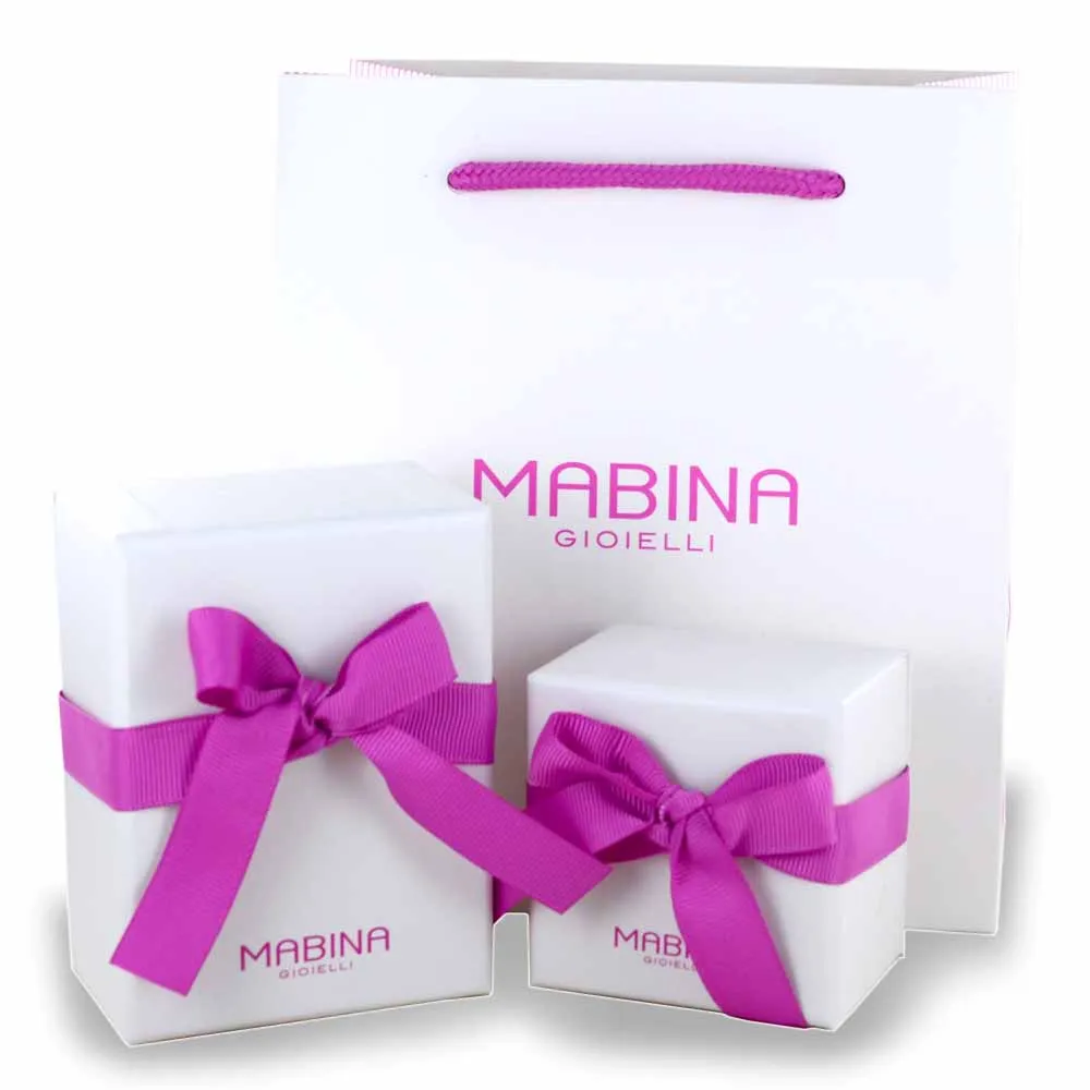 Orecchini Mabina in argento a Pendente color acquamarina 563190