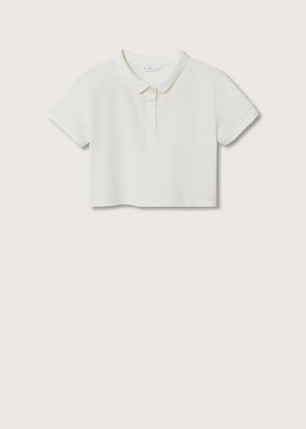Polo crop cotone