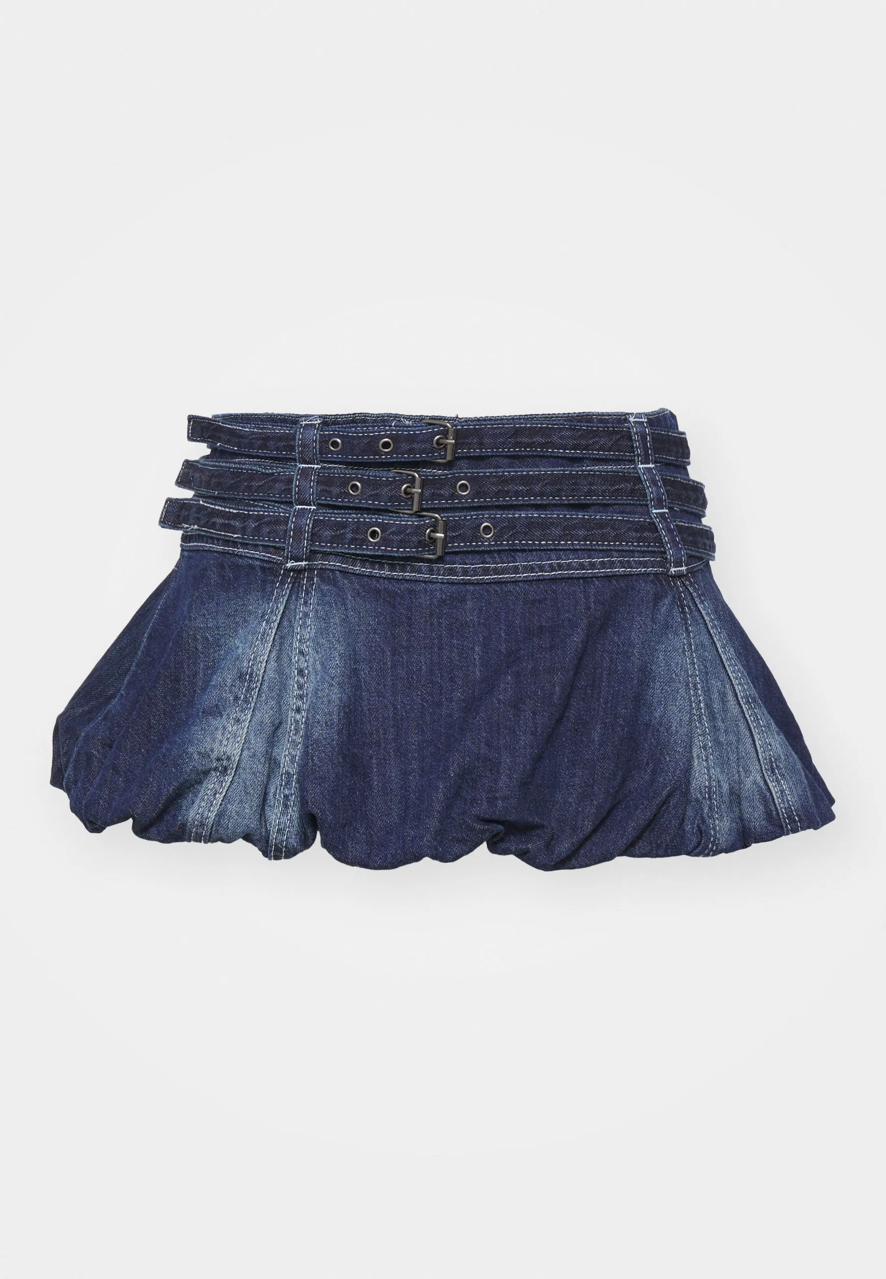 PUFF BALL SKIRT WITH BELT WAISTBAND DETAIL - Gonna a palloncino