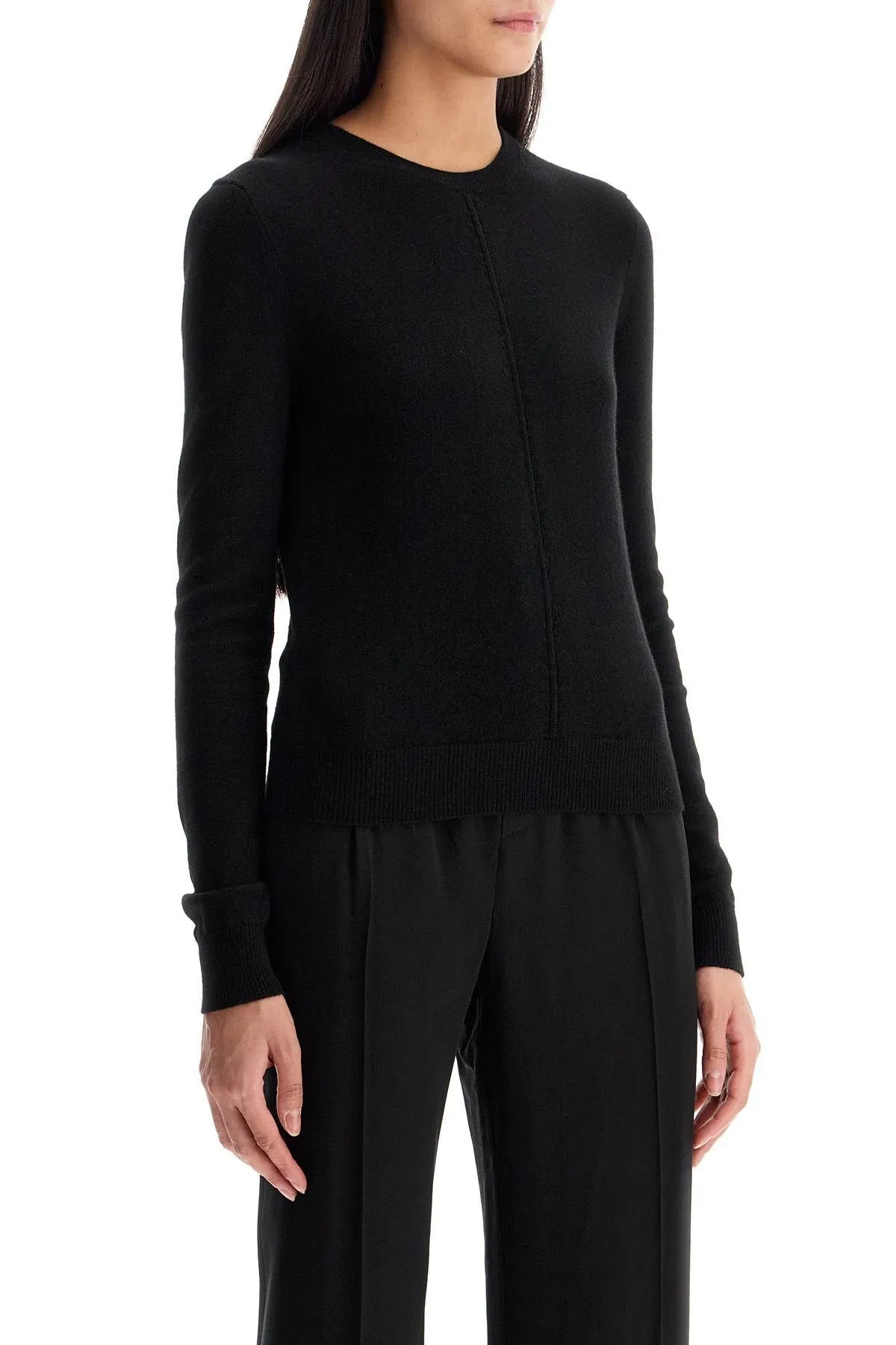 Pullover girocollo in cashmere