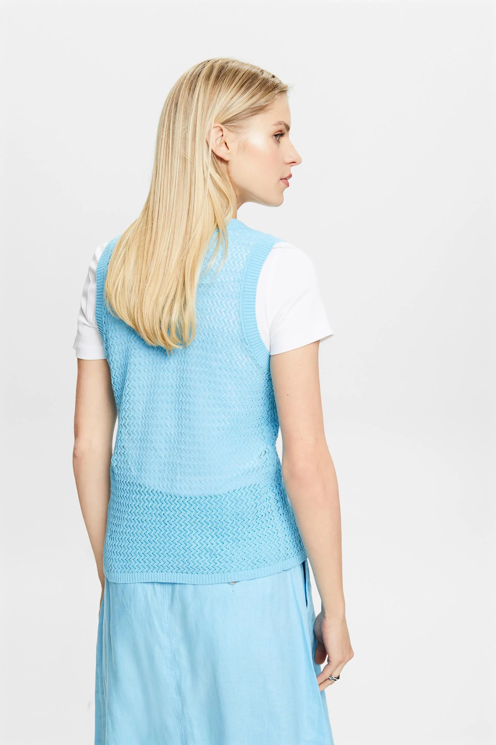 Pullover senza maniche strutturato con scollo a V