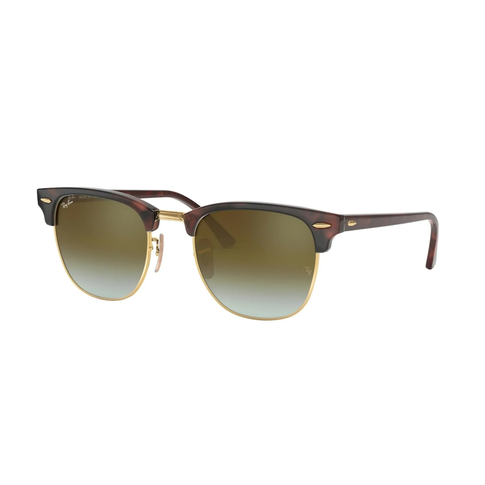   Ray-Ban RB 3016 Clubmaster 990/9J Rosso Lucido / Avana | Occhiale Da Sole Uomo 